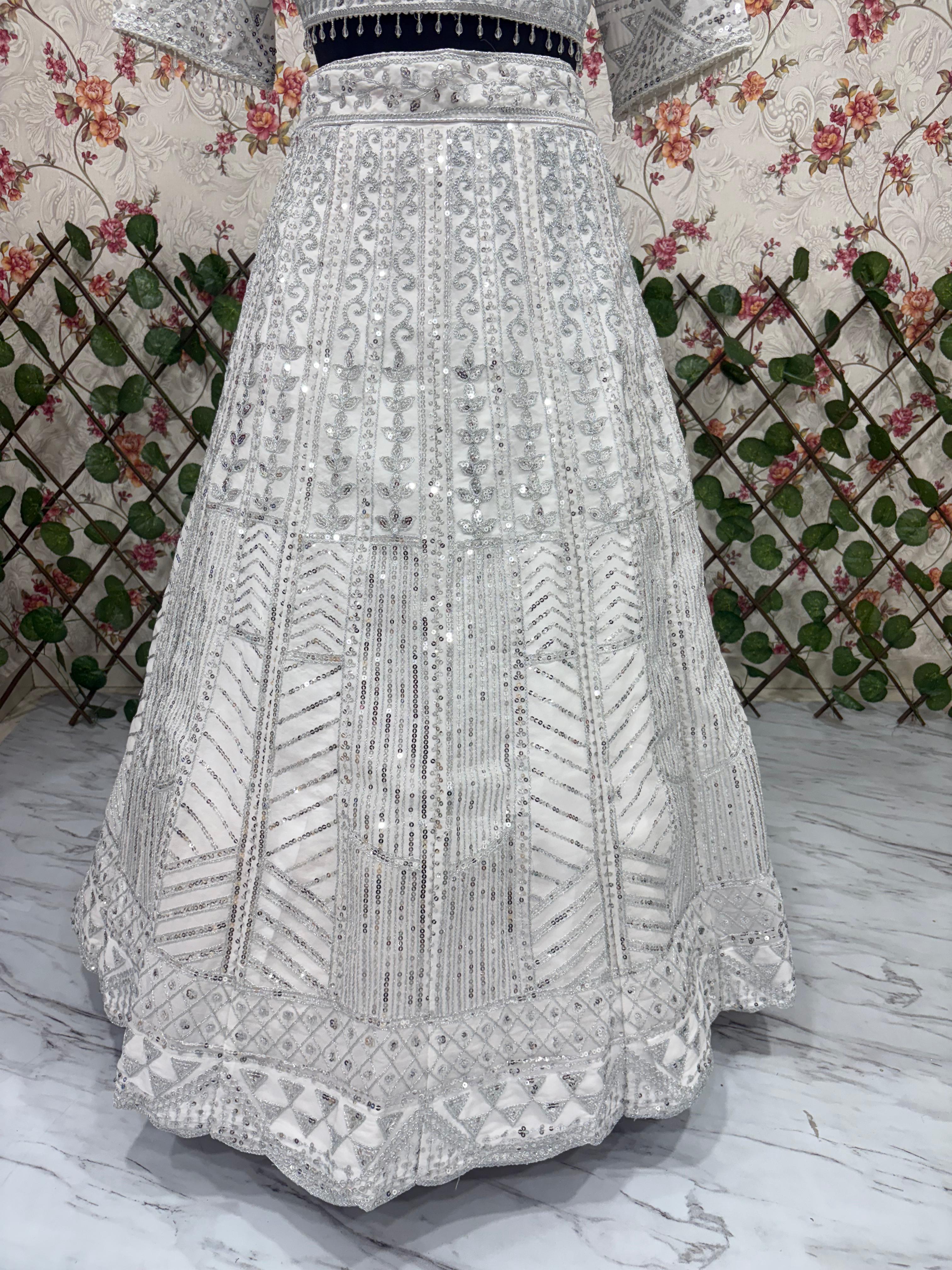 Designer Lehenga Choli With Beautiful Thread Embroidery ,Dori Work