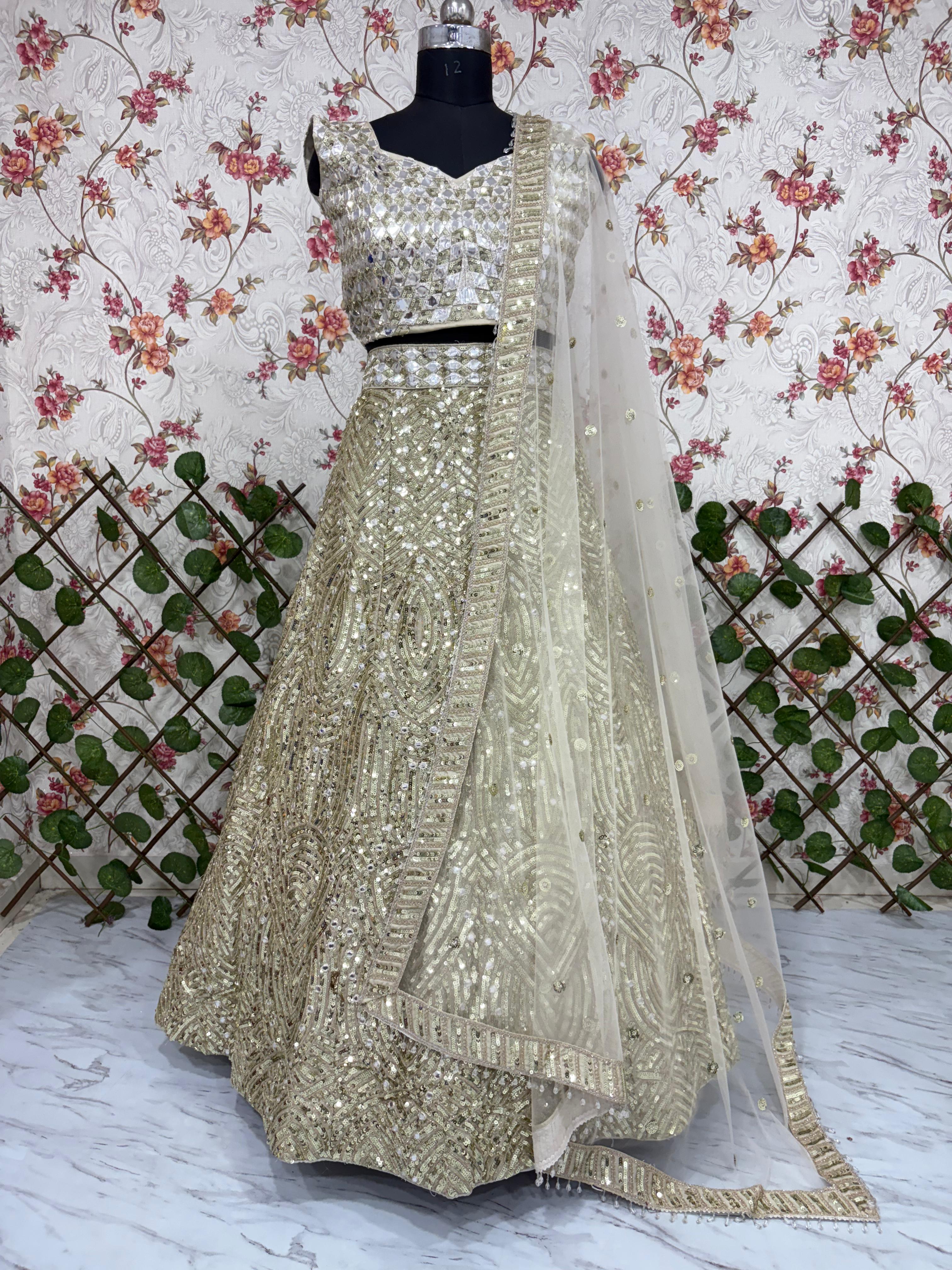 Designer Lehenga Choli With Beautiful Thread Embroidery Work