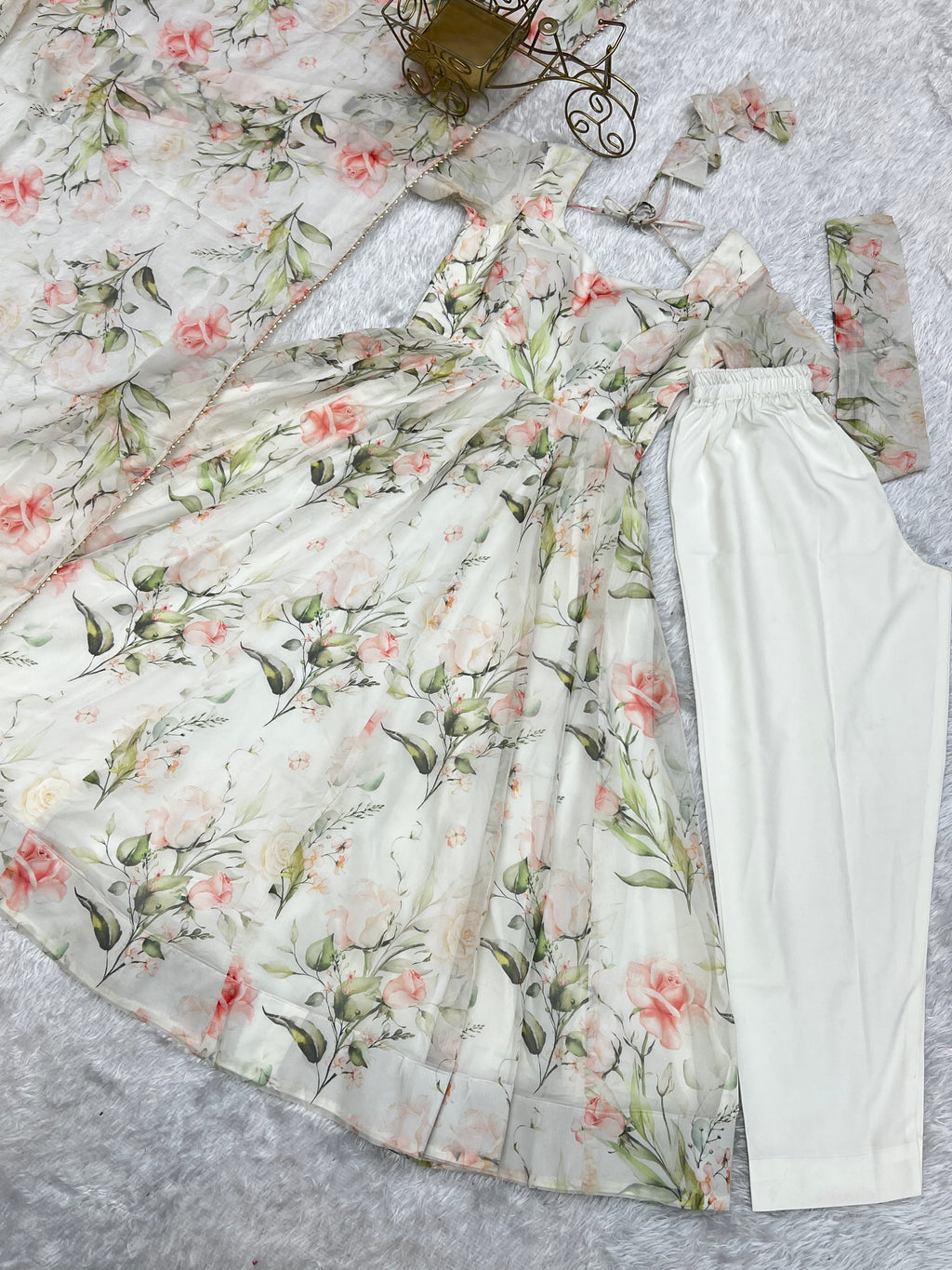 Beautiful Party Wear Anarkali Gown With Dupatta