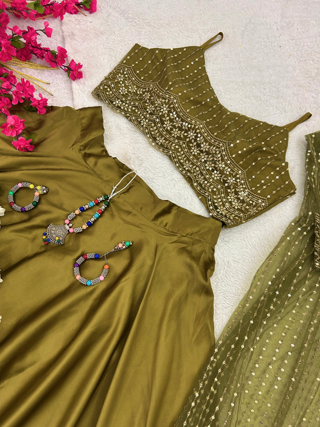 Designer Party Wear Look Suit Set With Embroidery Sequence Work