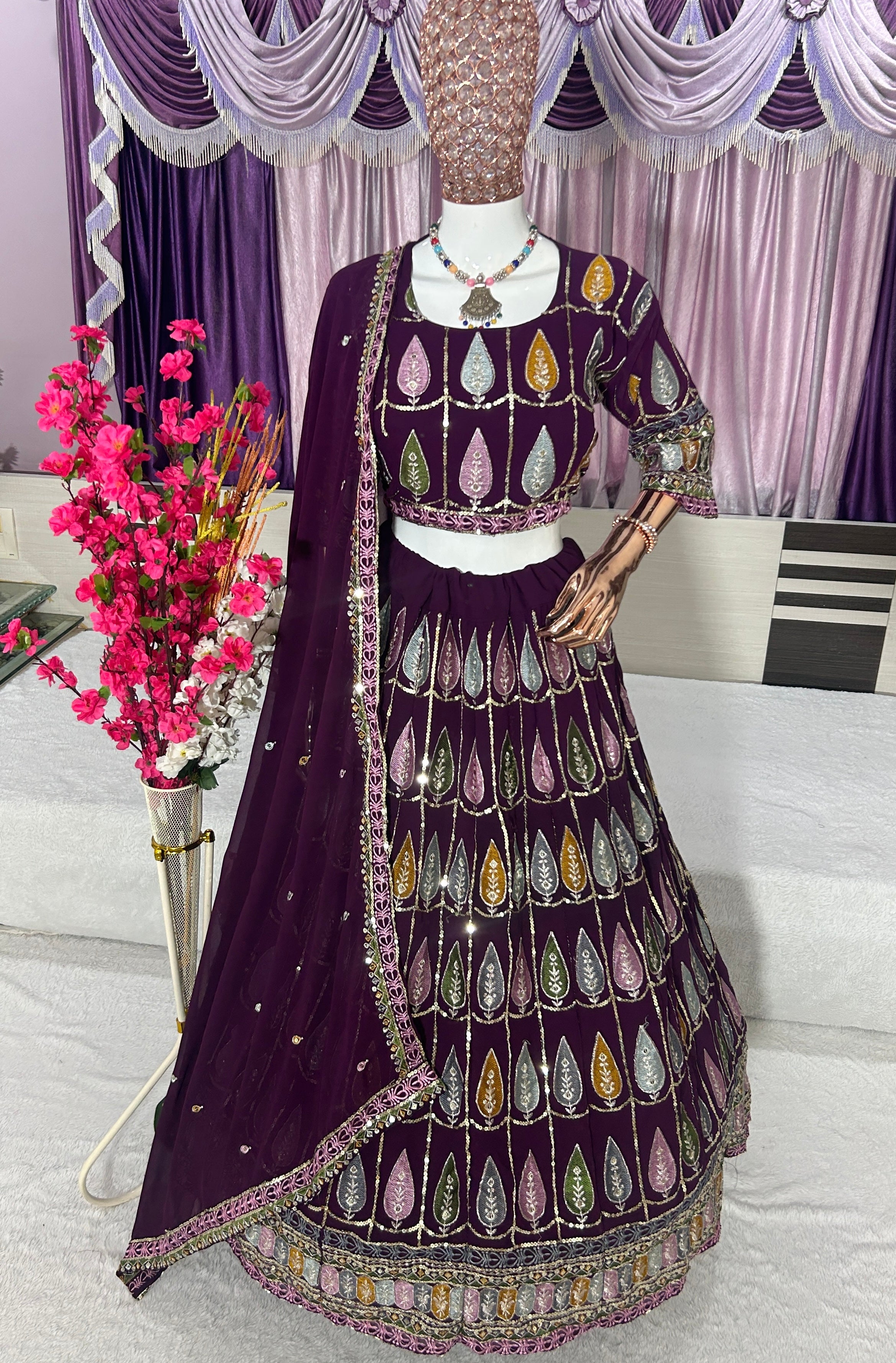 Party Wear Lehenga Choli With Embroidery Sequence Work