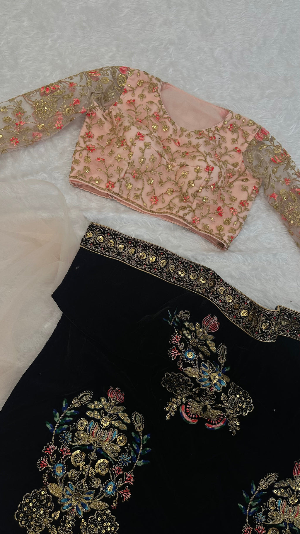 Party Wear Beautiful Saree With Sequence & Thread Work