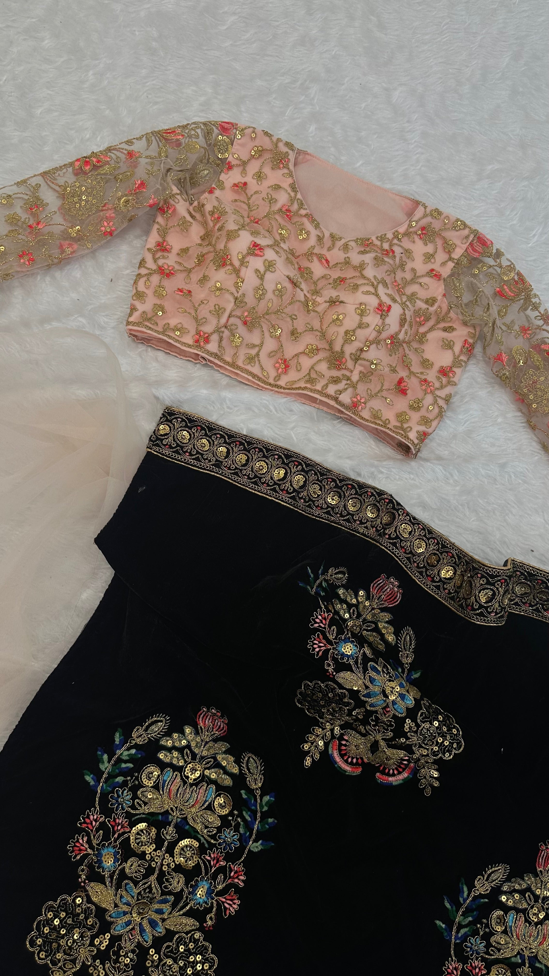 Party Wear Beautiful Saree With Sequence & Thread Work