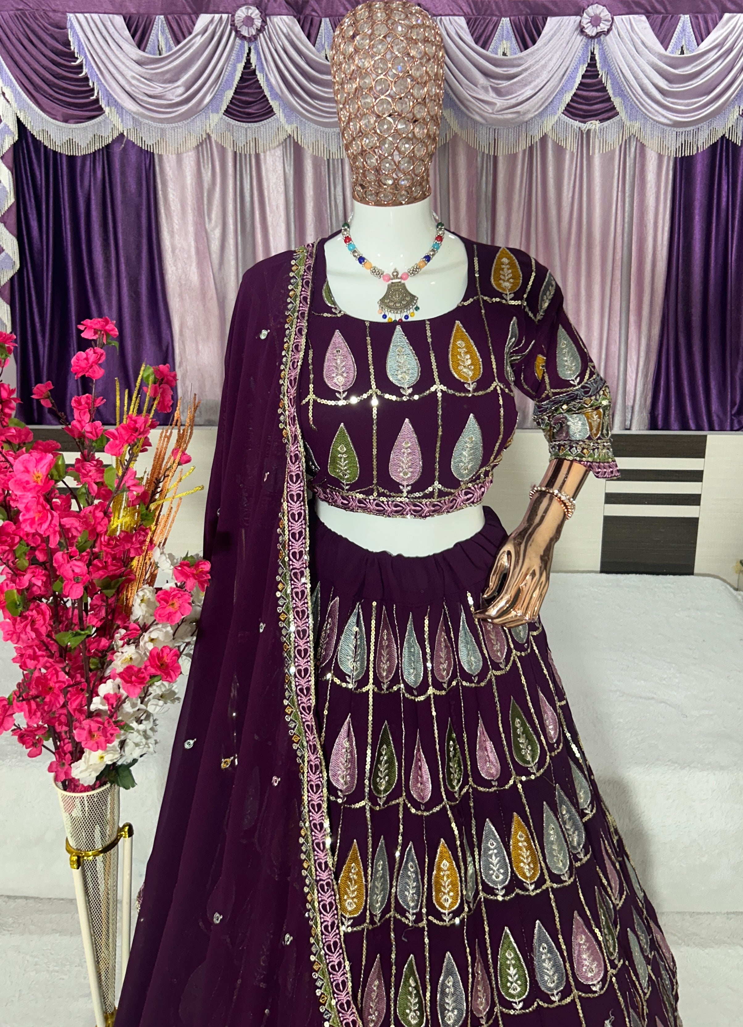 Party Wear Lehenga Choli With Embroidery Sequence Work