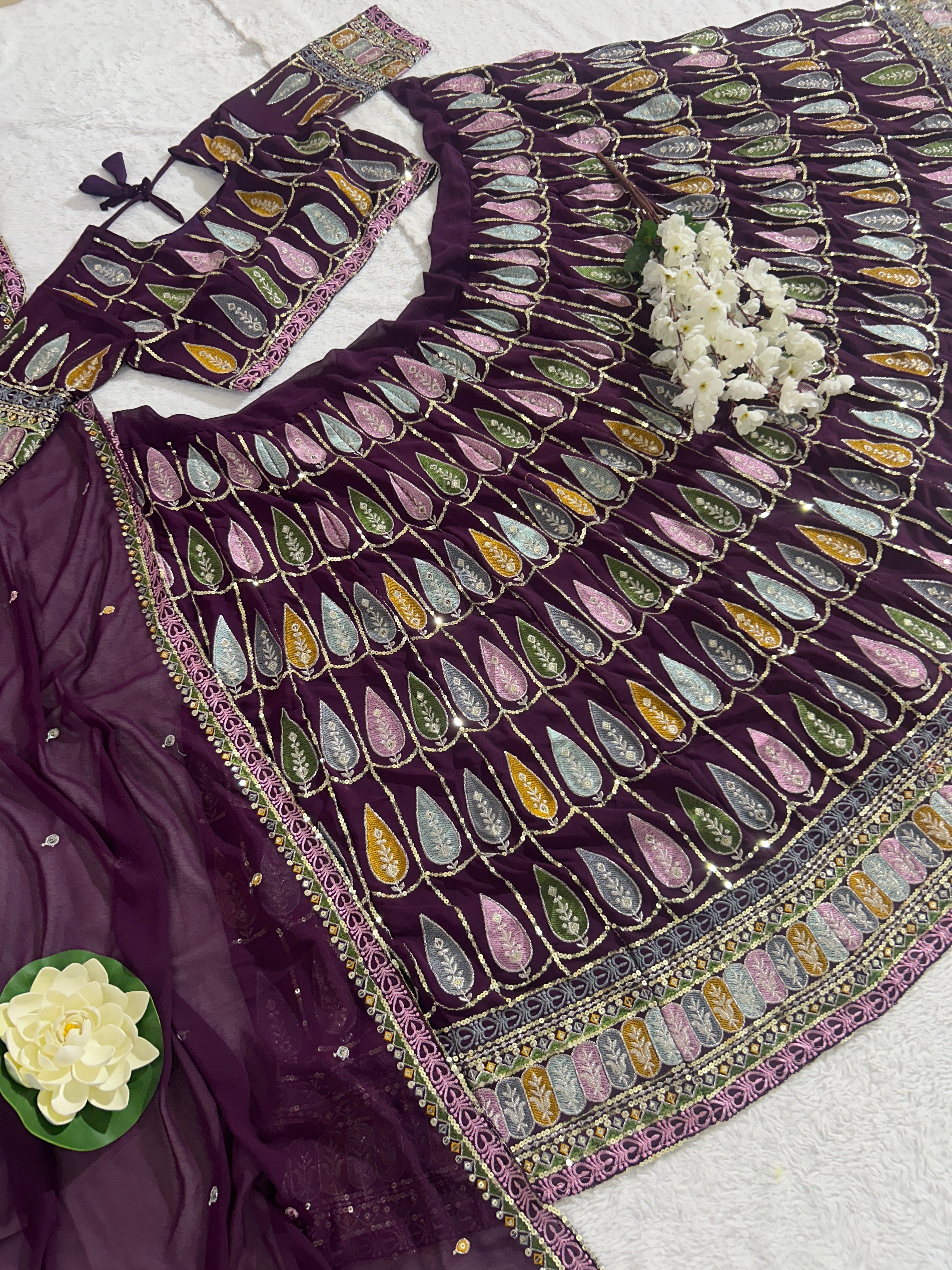 Party Wear Lehenga Choli With Embroidery Sequence Work