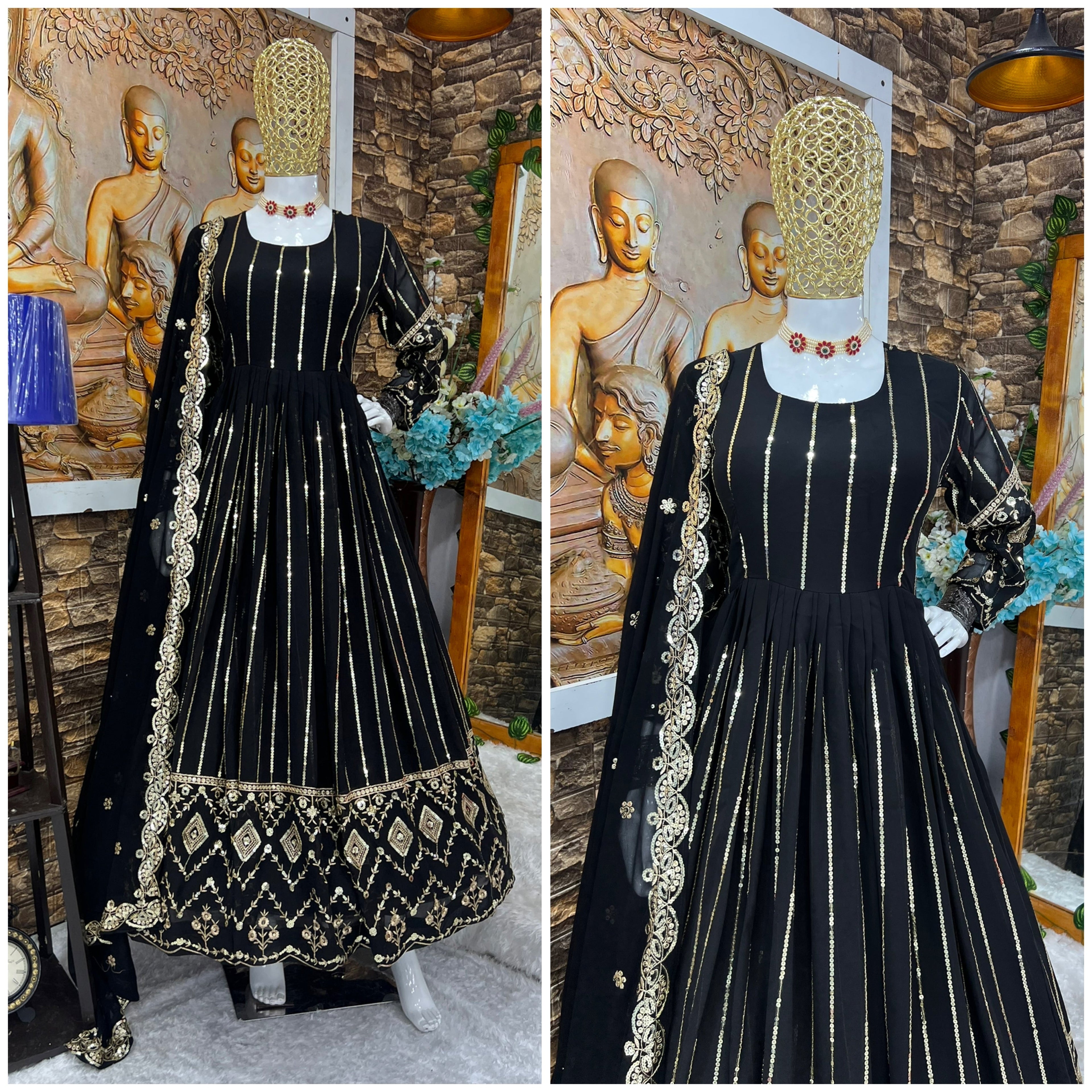 Beautiful Party Wear Gown Pent And Dupatta