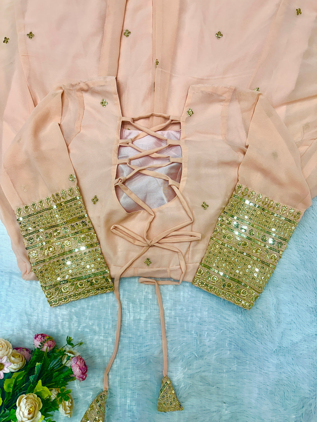 Designer Party Wear Look Gown With Pent And Embroidery Work