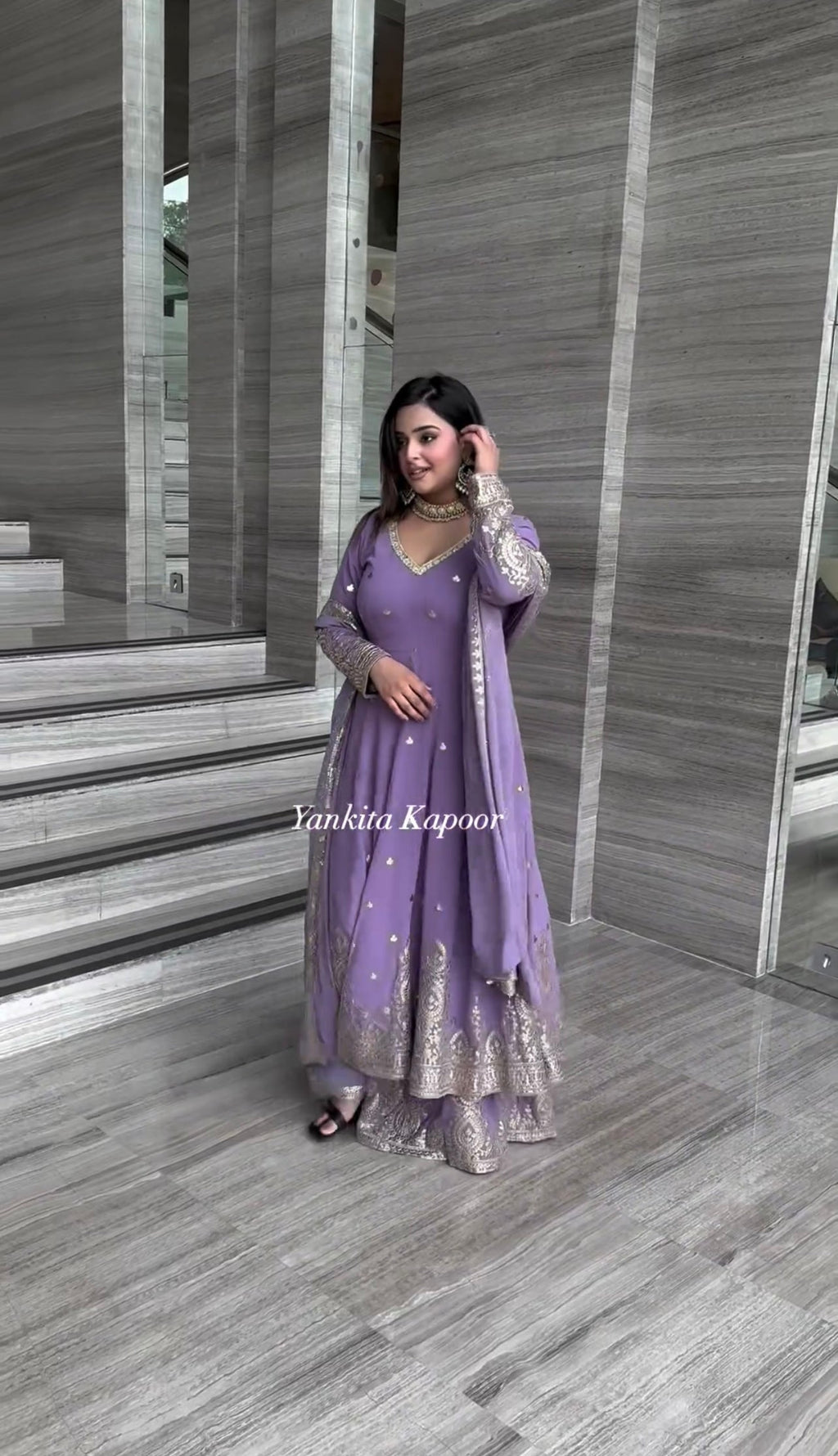 Designer Party Wear Look Gown With Fully Stitched Bottom And Dupatta