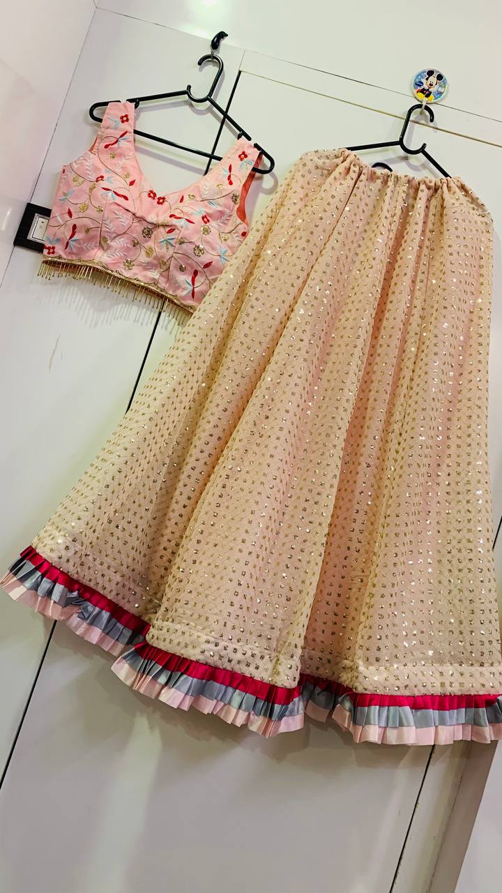 Designer Party Wear Lehenga Choli With Sequence Work