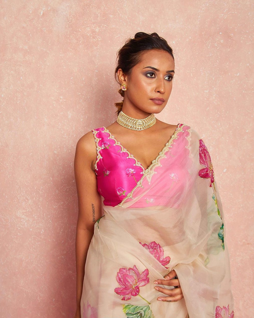 Party Wear Designer Saree With Beautiful Floral Print