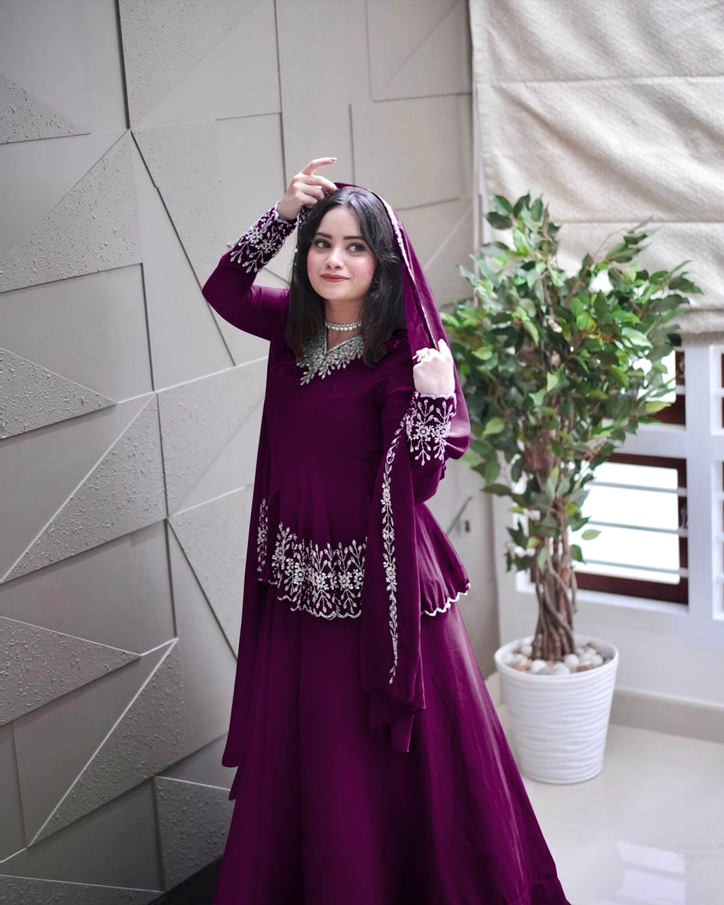 Beautiful Party Wear Look Top With Lehenga & Dupatta Set