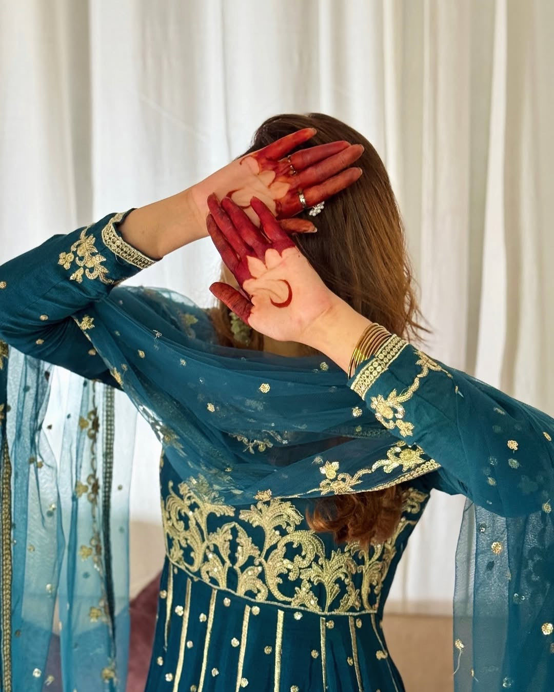 Designer Party Wear Anarkali Gowan Pent And Dupatta