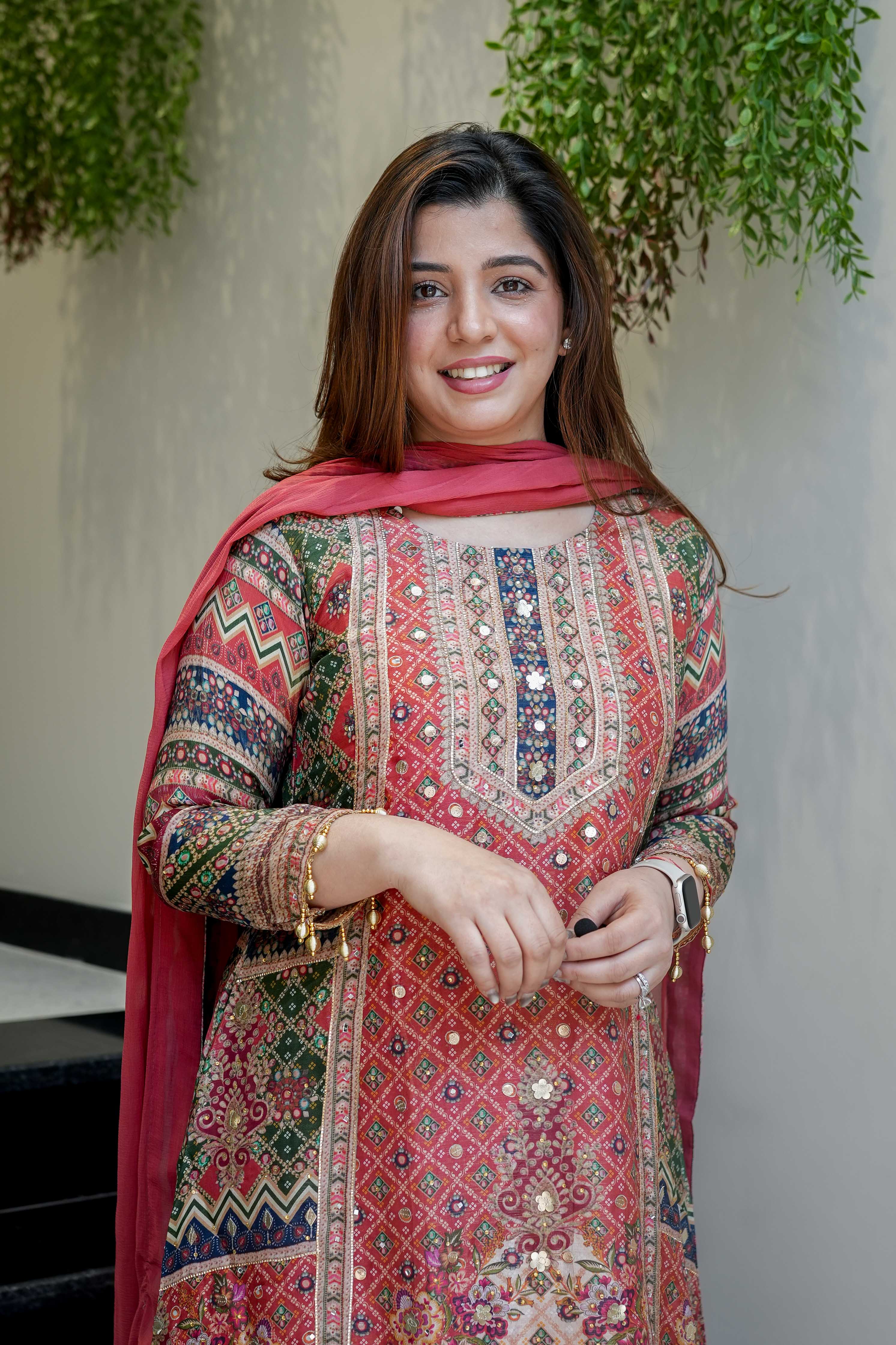 Party Wear Look Designer Top-Bottom And Beautiful Dupatta