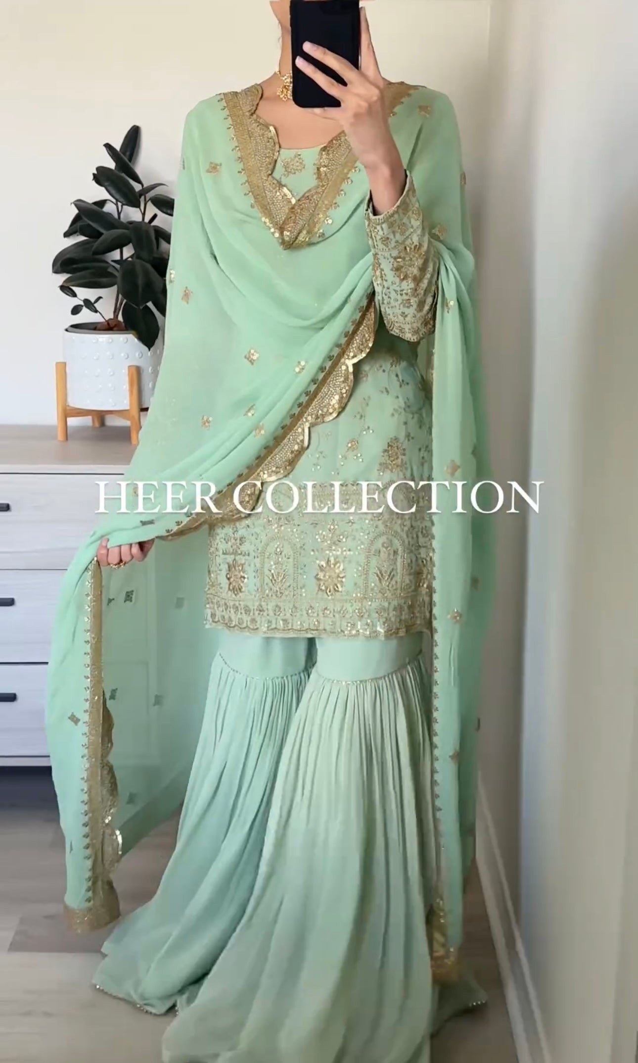 Designer Party Wear Look Top Plazzo & Dupatta Set