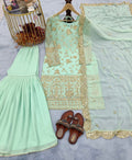Designer Party Wear Look Top Plazzo & Dupatta Set
