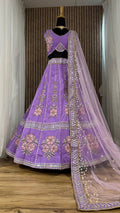 Designer Party Wear Lehenga Choli With Rainbow Sequins Work