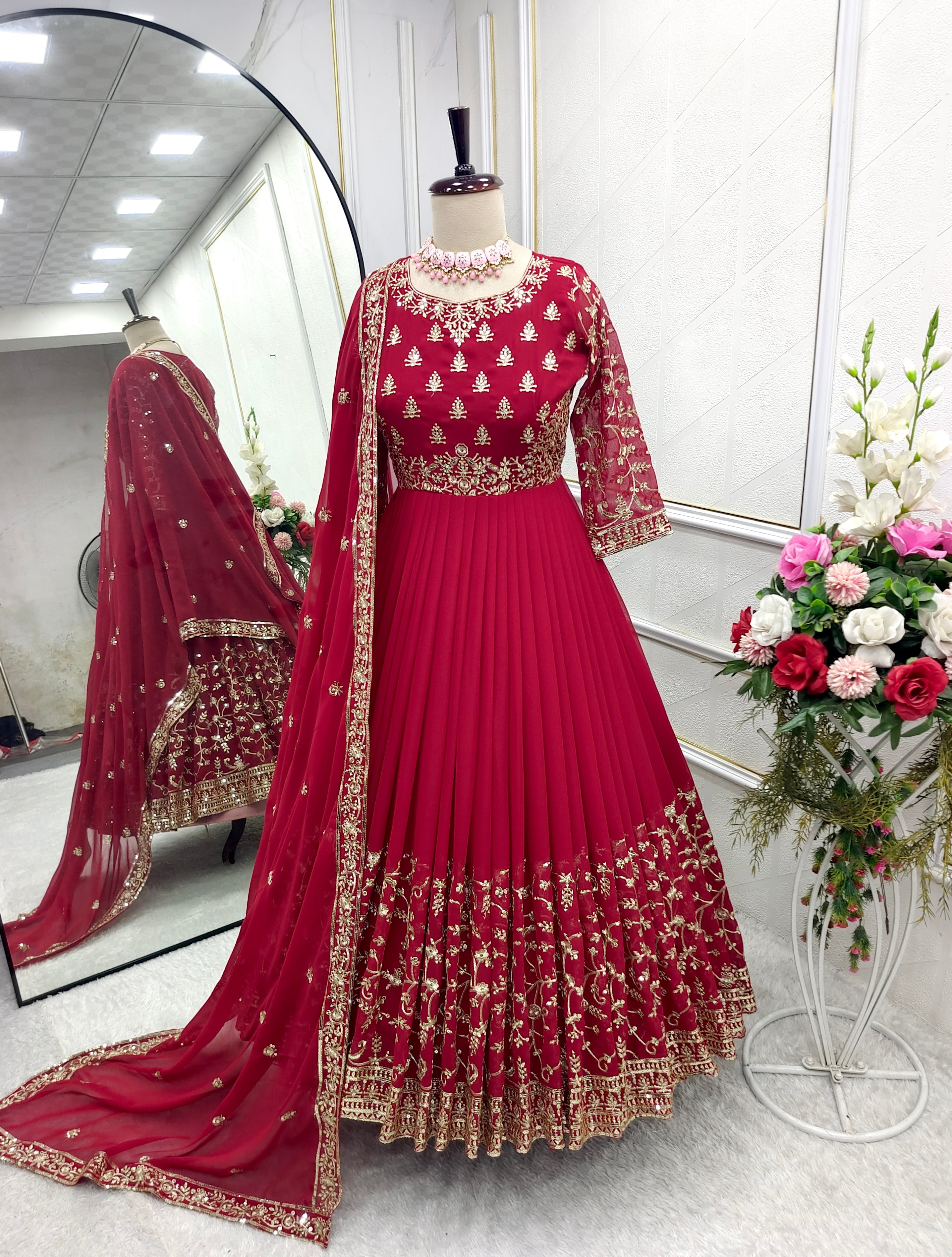 Beautiful Party Wear Gown -Pent And Dupatta