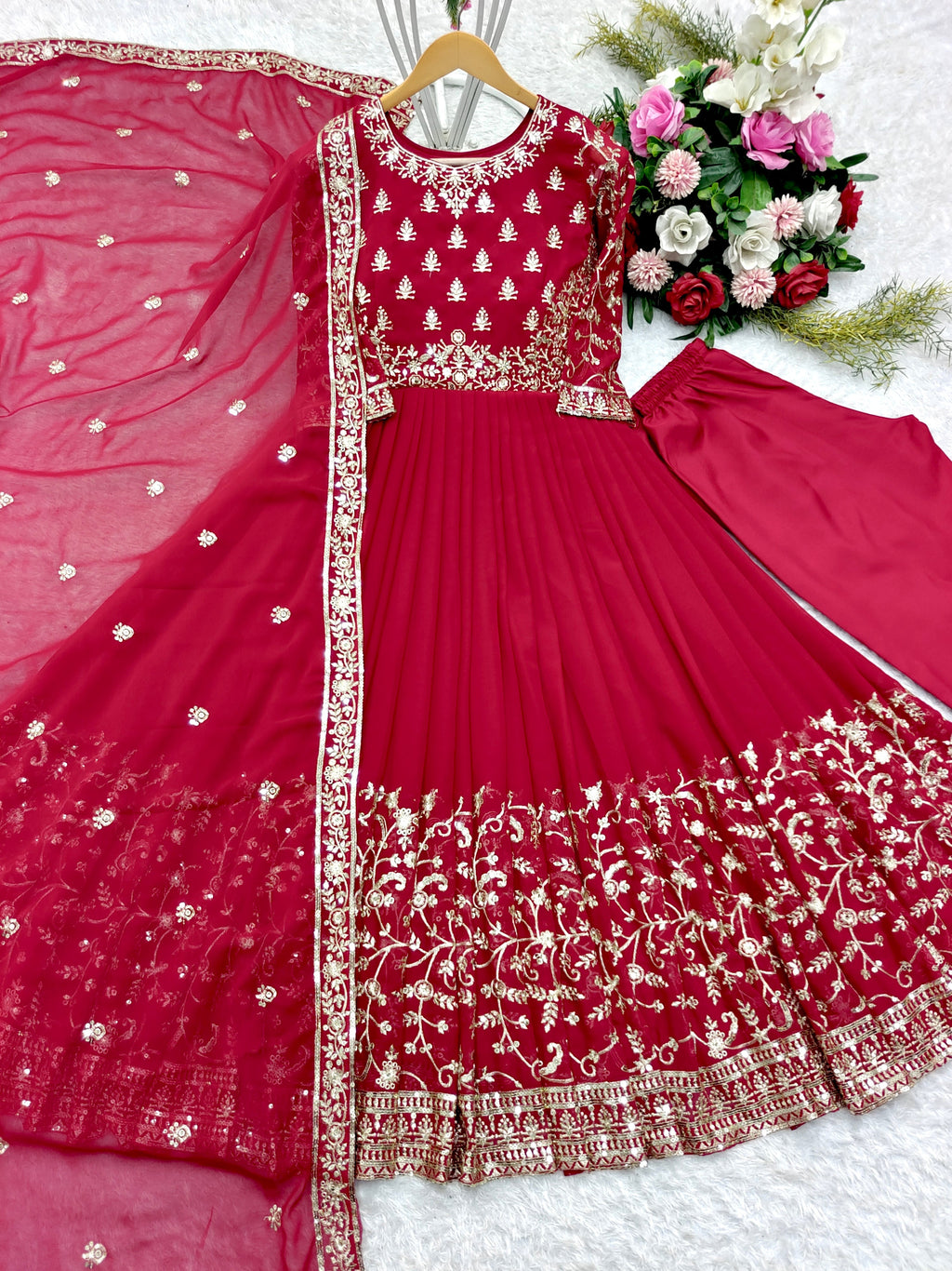 Beautiful Party Wear Gown -Pent And Dupatta