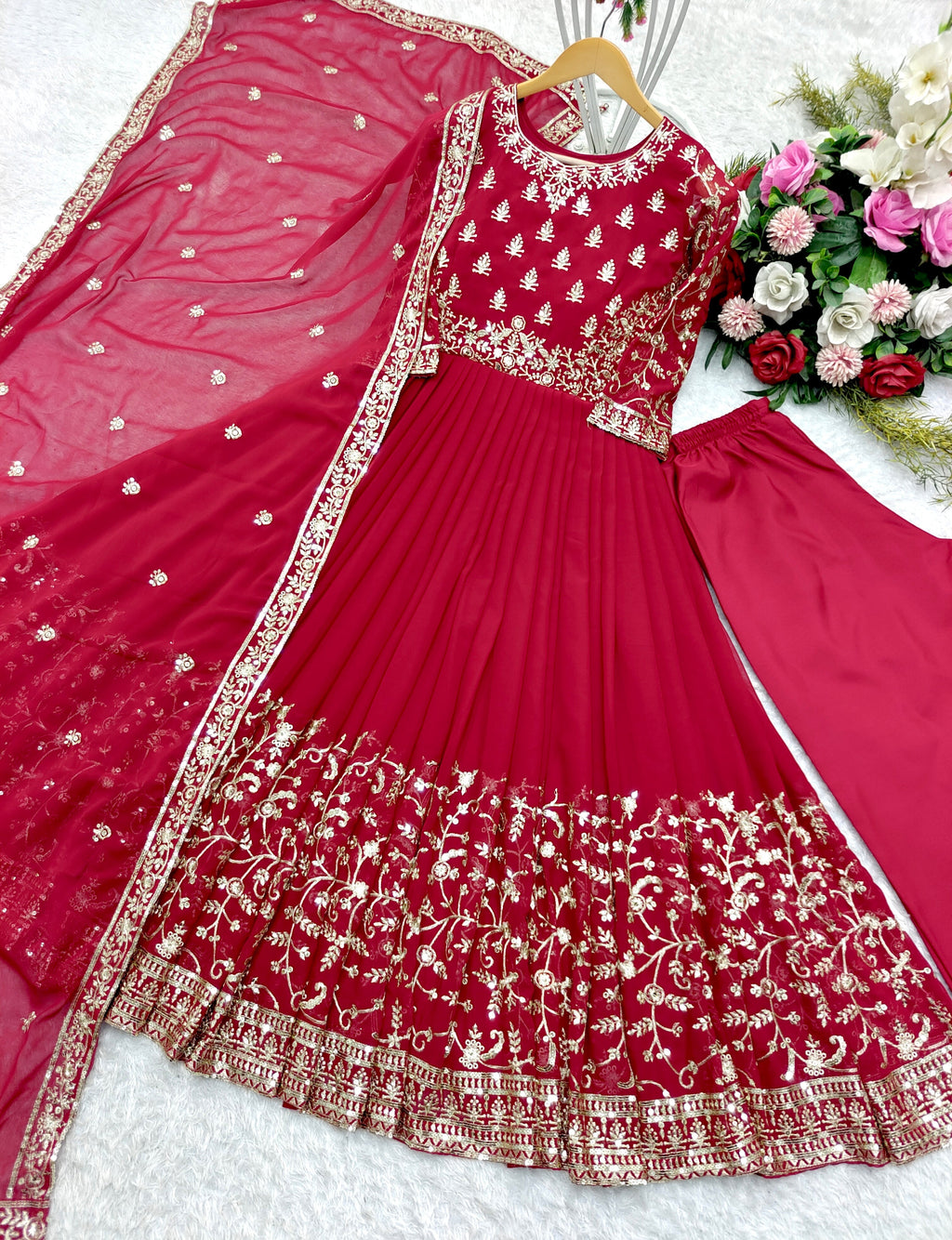 Beautiful Party Wear Gown -Pent And Dupatta
