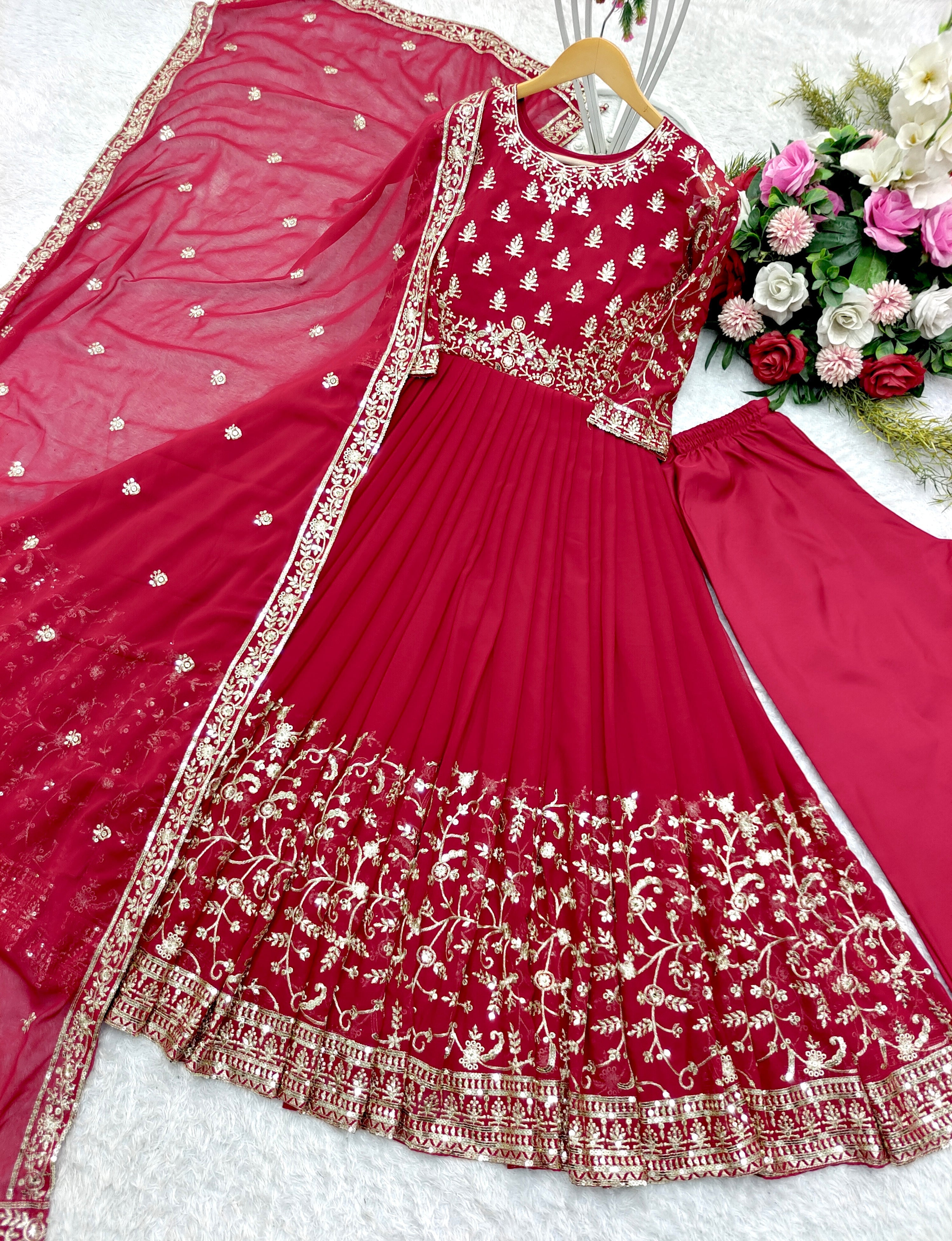 Beautiful Party Wear Gown -Pent And Dupatta