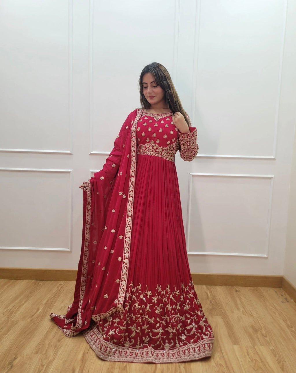 Beautiful Party Wear Gown -Pent And Dupatta