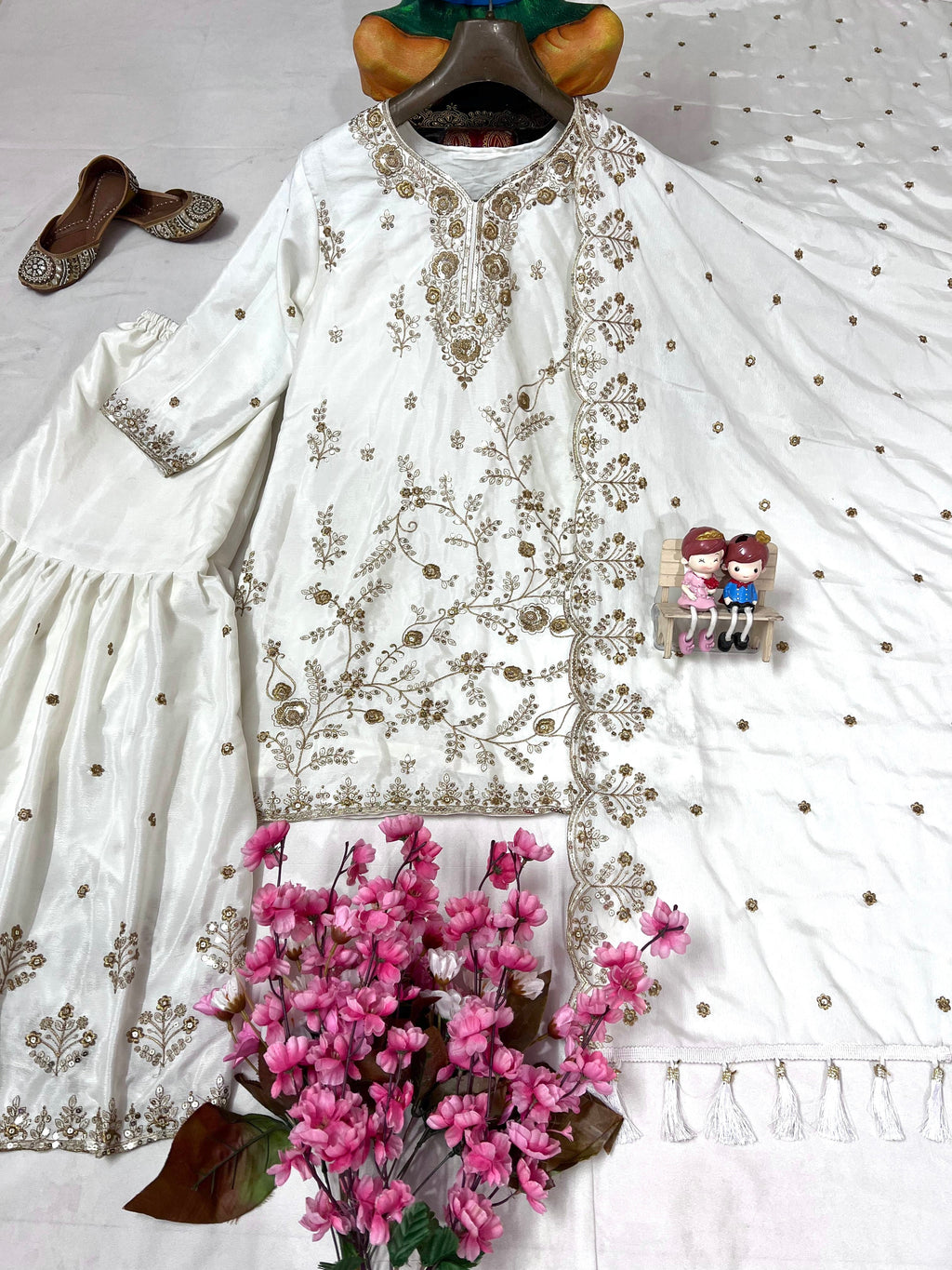 Party Wear Look Suit Set With Zari & Sequins Embroidery Work