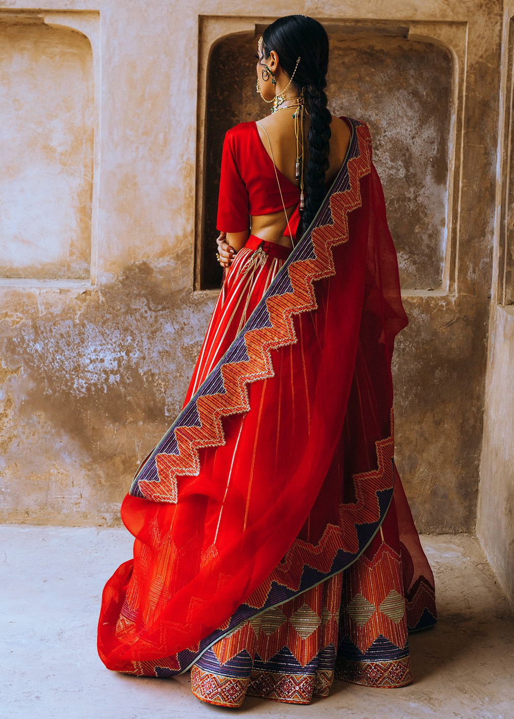 Beautiful Lehenga Choli With Sequence, Zari & Thread Work