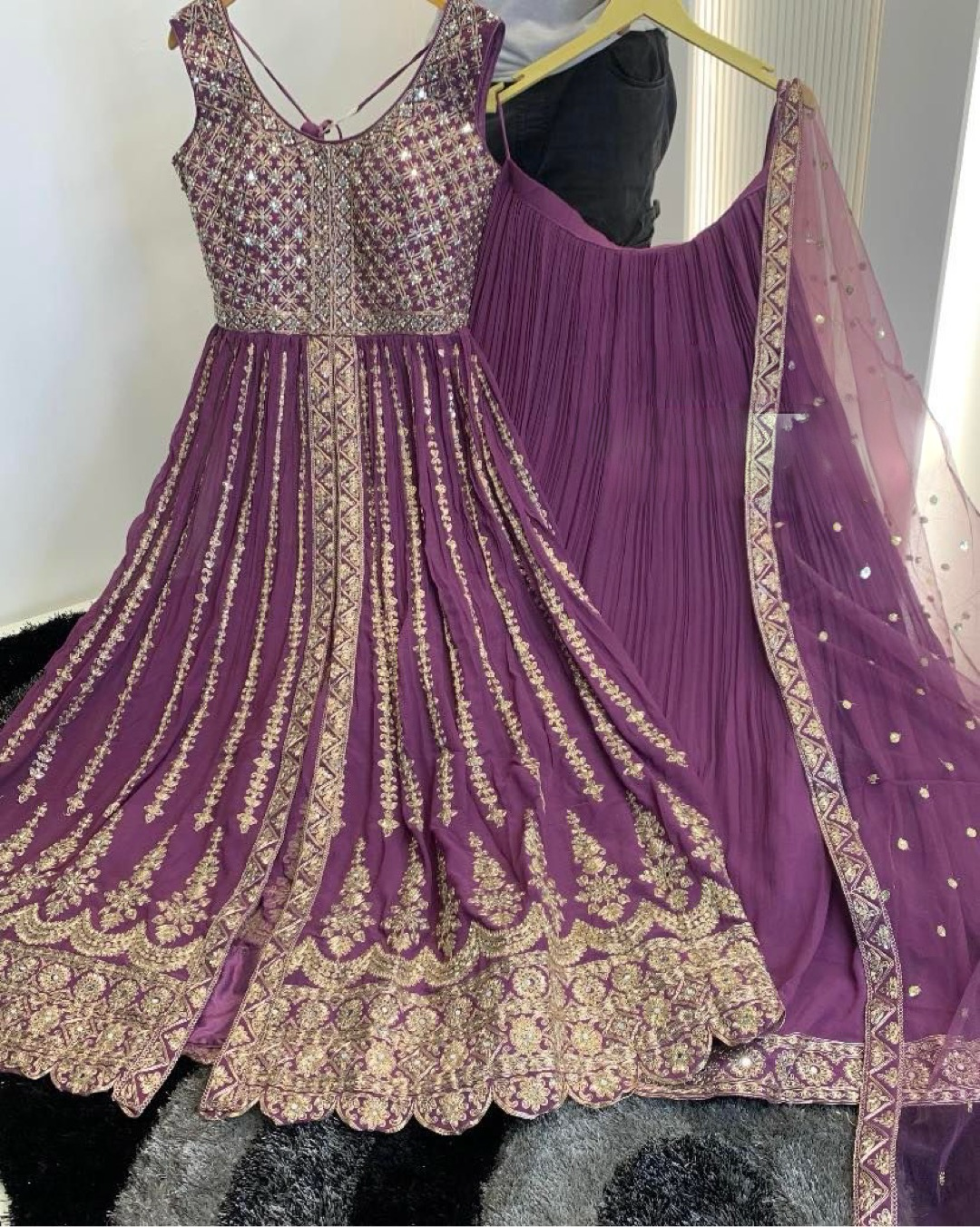 Designer Party Wear Look Heavy Faux Georgette Top Lehenga & Dupatta Set