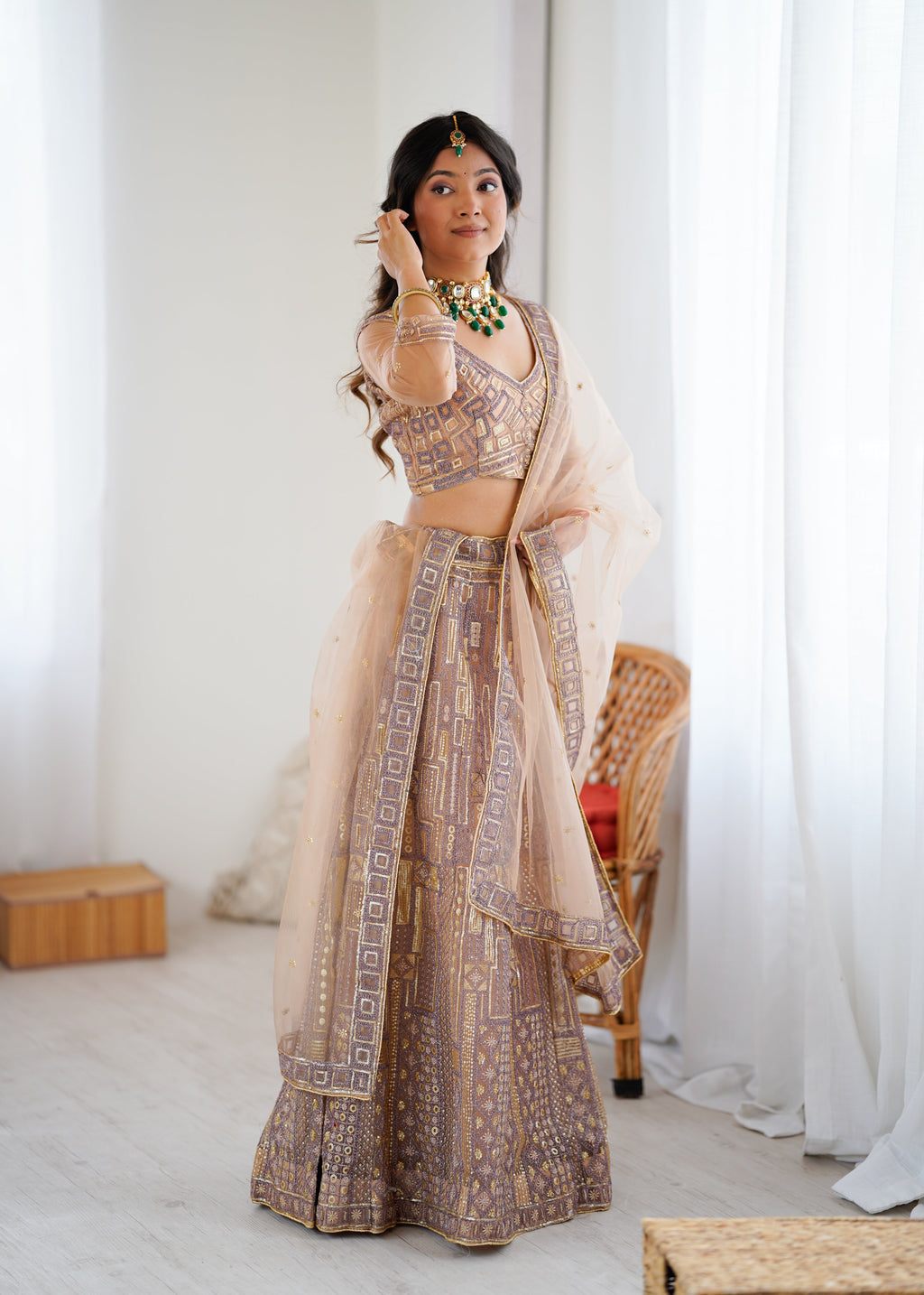 Beautiful Lehenga Choli With Embroidery And Sequins Work