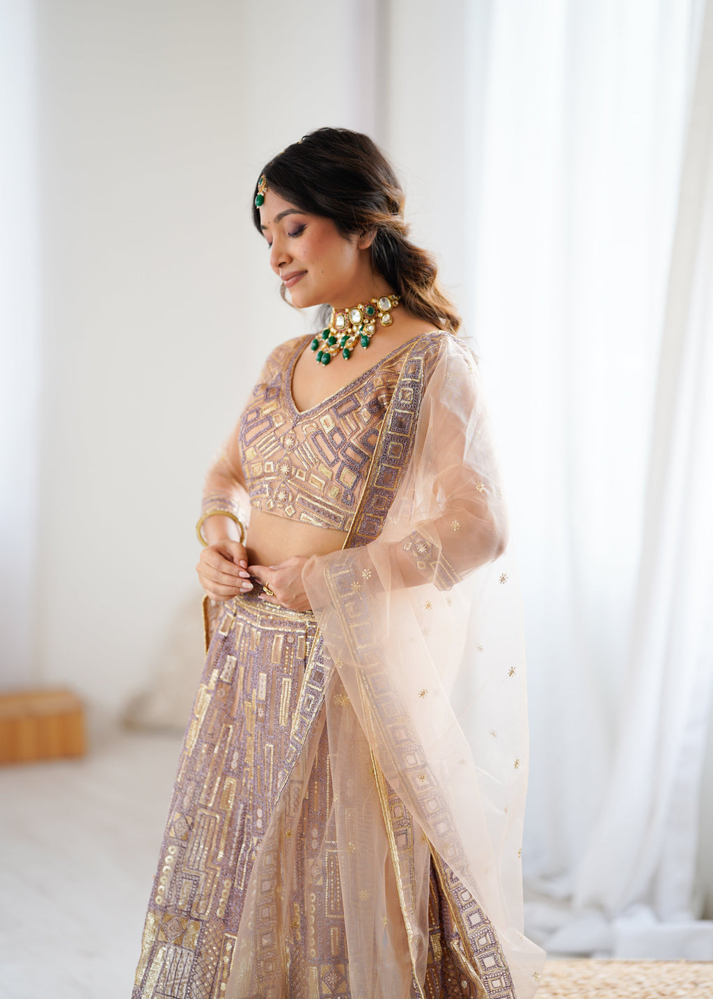Beautiful Lehenga Choli With Embroidery And Sequins Work