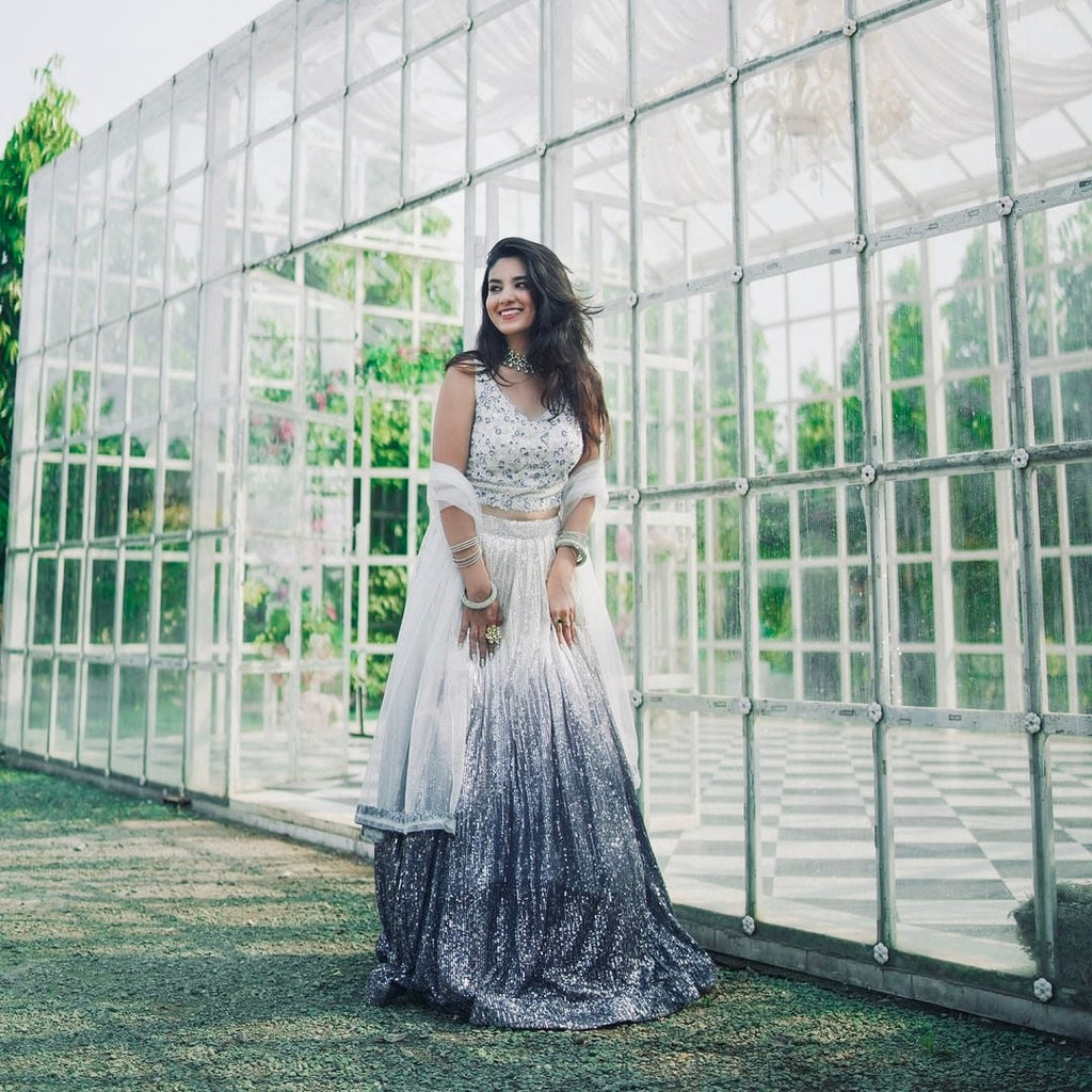 Party Wear Look Designer Lehenga Choli With Dori & Sequins Work