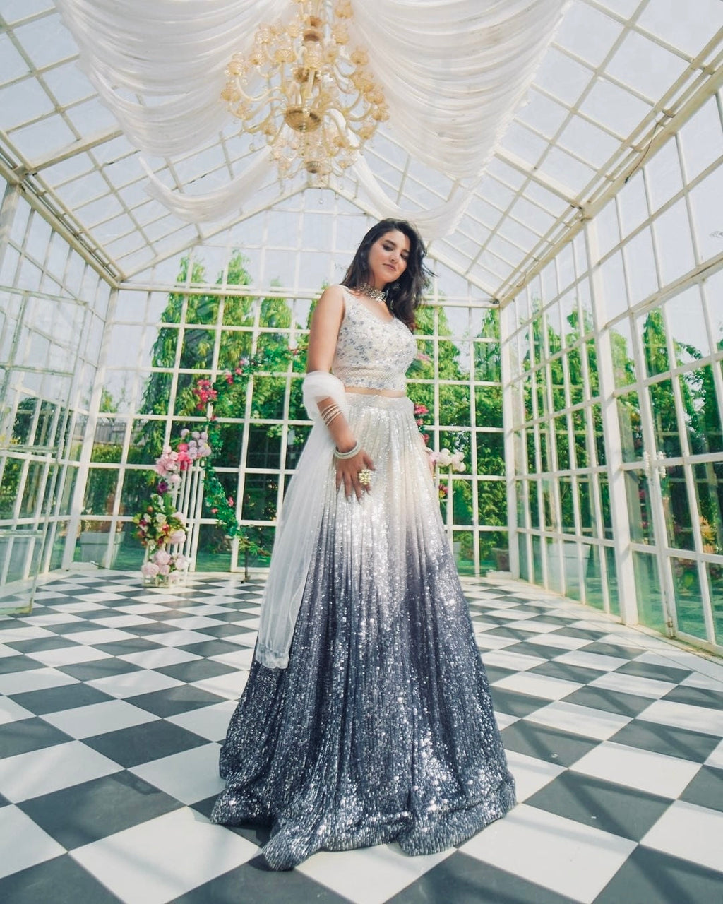 Party Wear Look Designer Lehenga Choli With Dori & Sequins Work