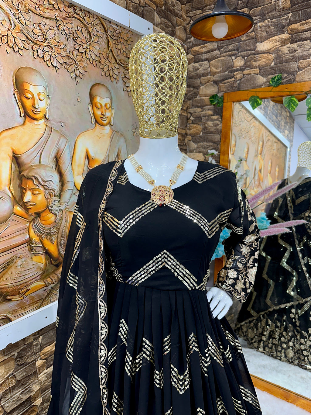 Beautiful Party Wear Look Anarkali Gown And Pent With Dupatta