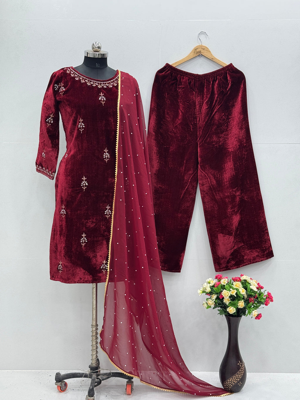 Designer Fancy Party Wear Top Pent And Dupatta
