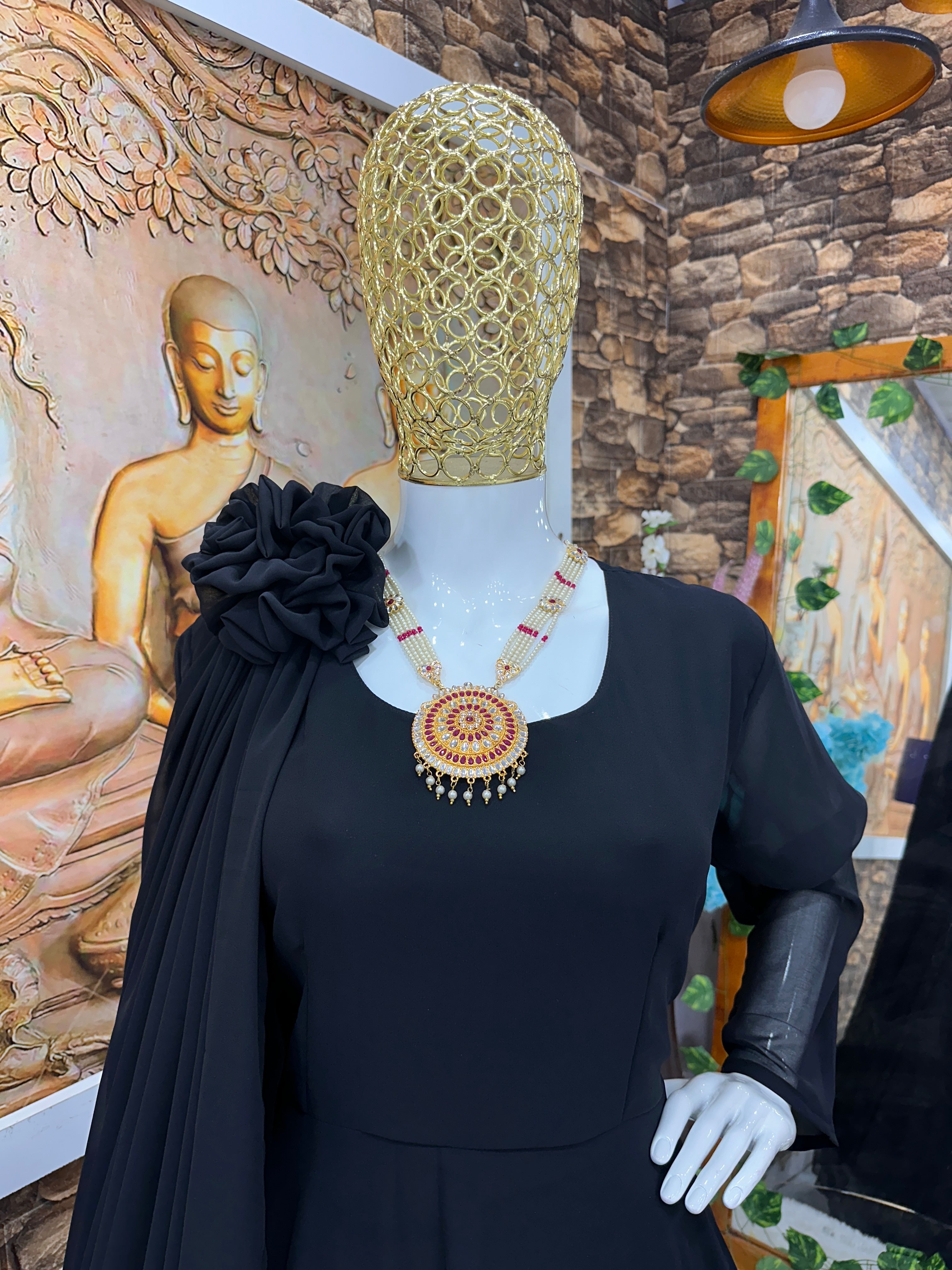 Party Wear Beautiful Anarkali Gown With Pent And Beatifoll Dupatta