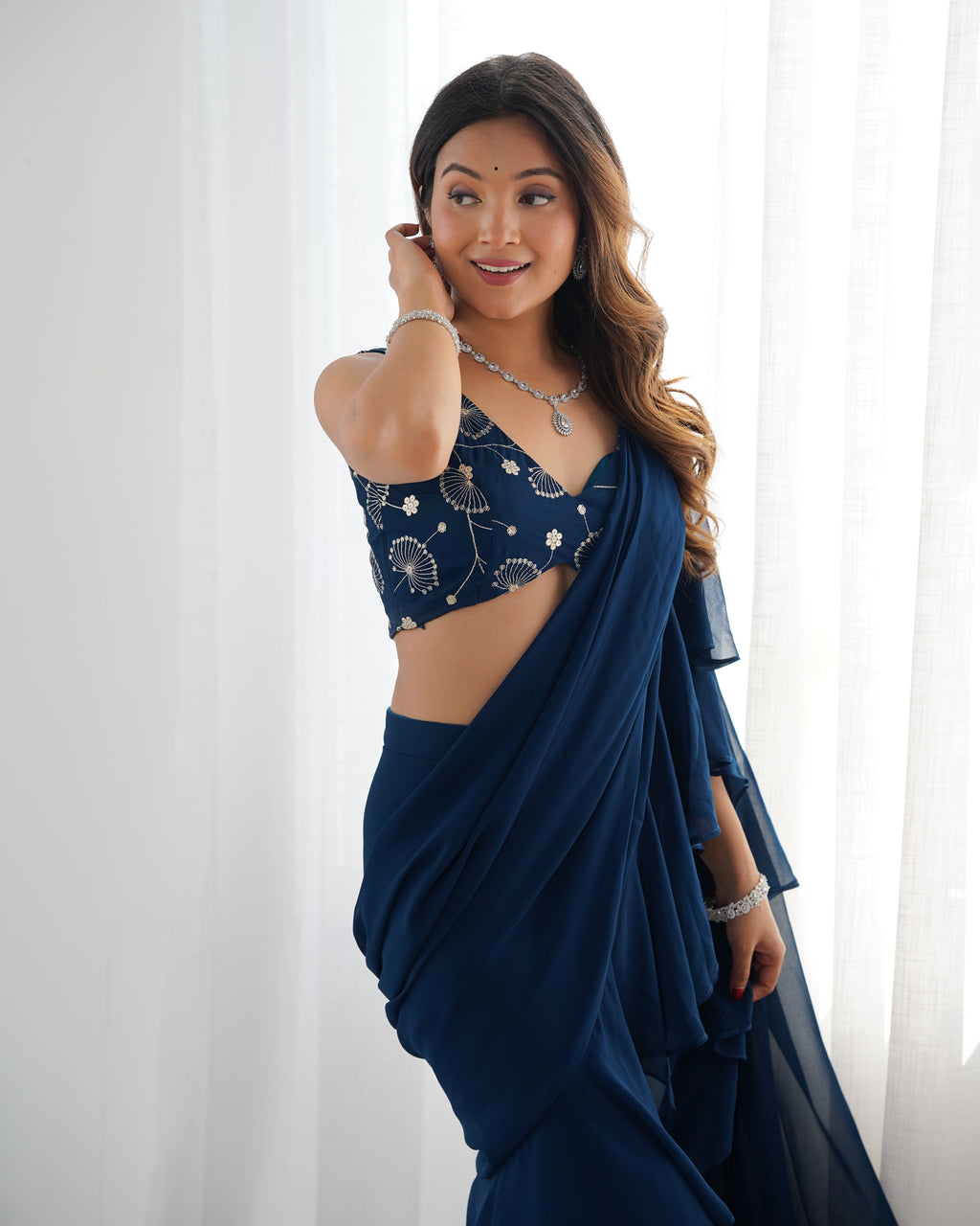 Designer Party Wear Ready To Wear Sharara Saree