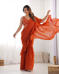 Designer Party Wear Ready To Wear Sharara Saree