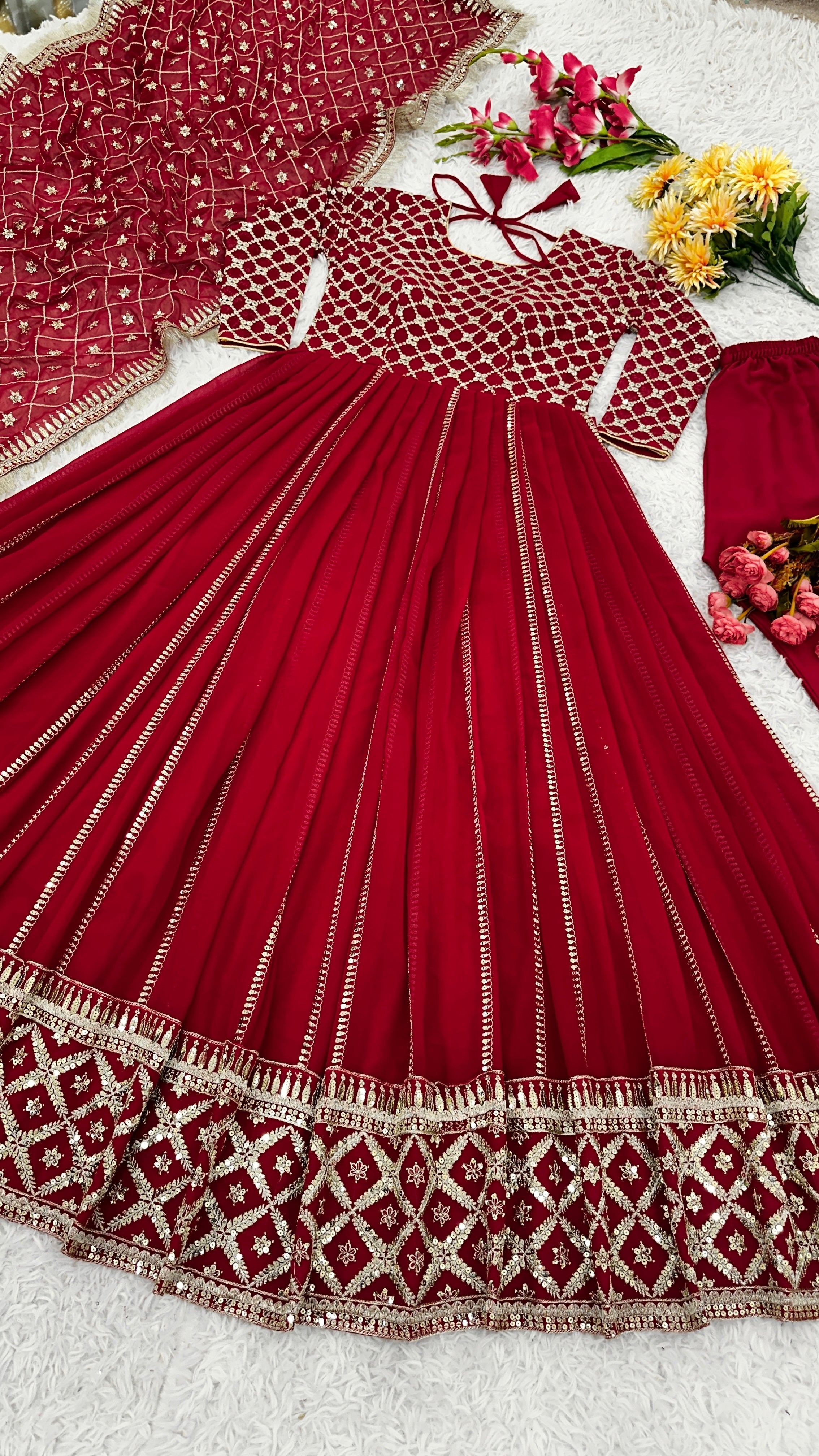 Designer Party Wear Look Top With Bottom And Dupatta