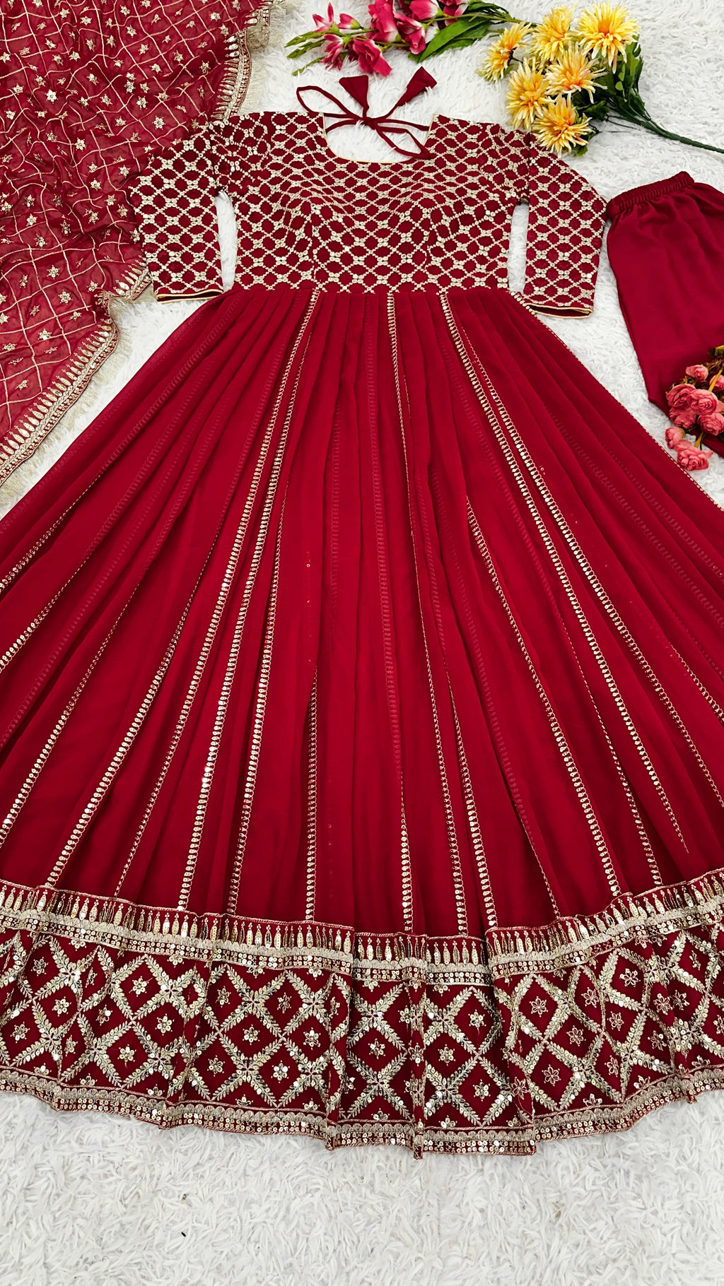 Designer Party Wear Look Top With Bottom And Dupatta