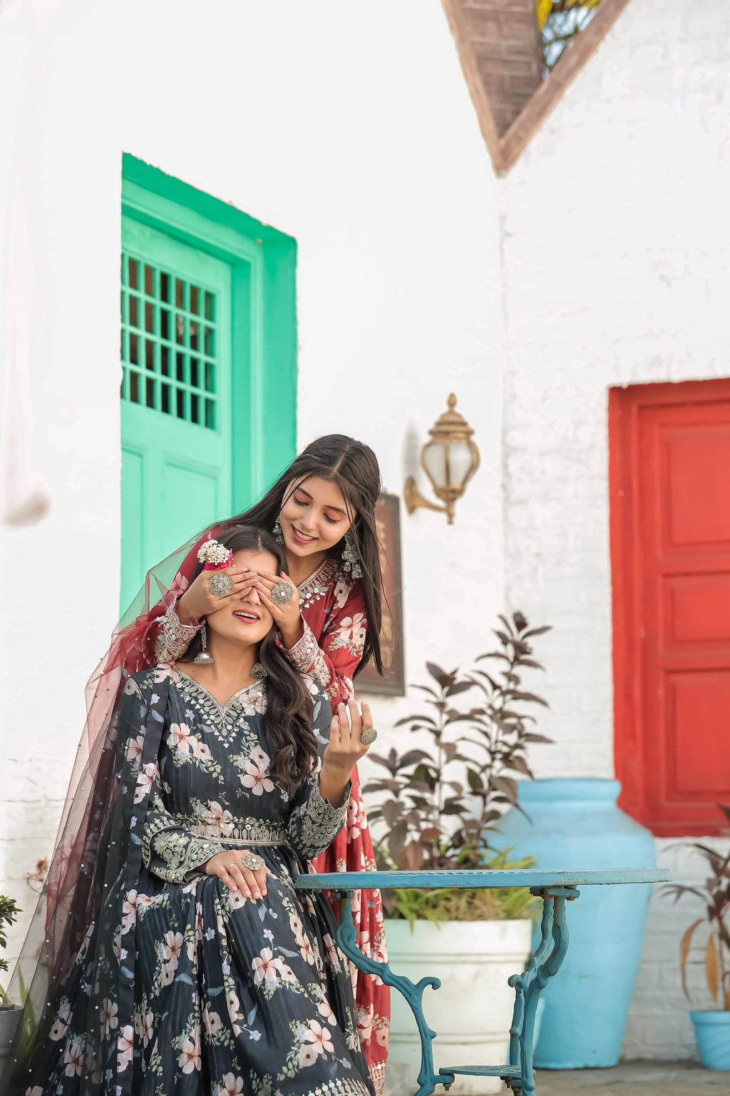 Party Wear Look Gown With Bottom & Dupatta Set