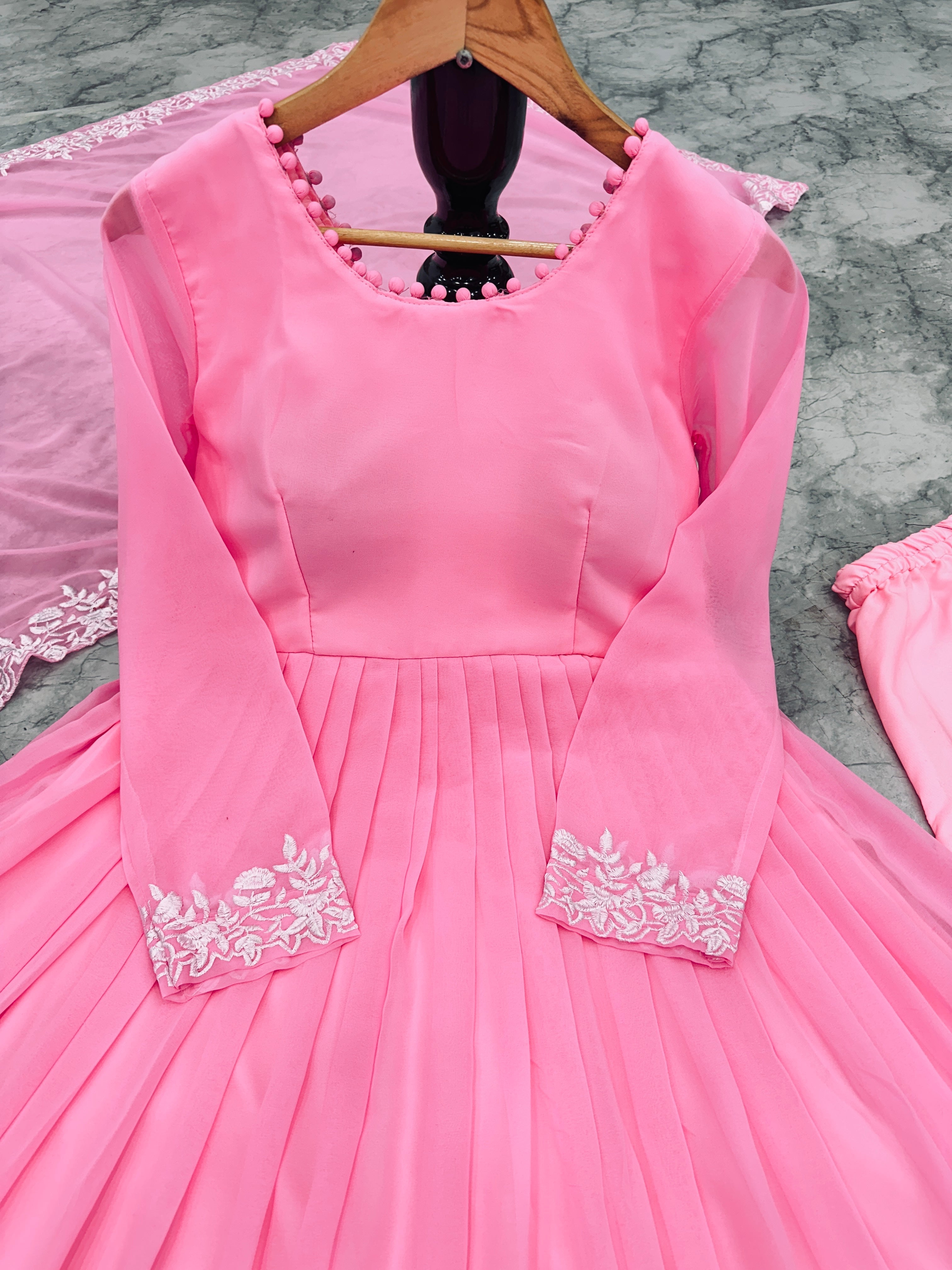 Designer Party Wear Look Gown With Pent And Dupatta