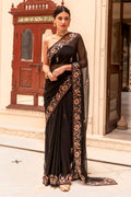 Party Wear Saree With Embroidery Codding & Sequins Work