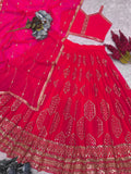Party Wear Designer Lehenga Choli With Beautiful Embroidery Work