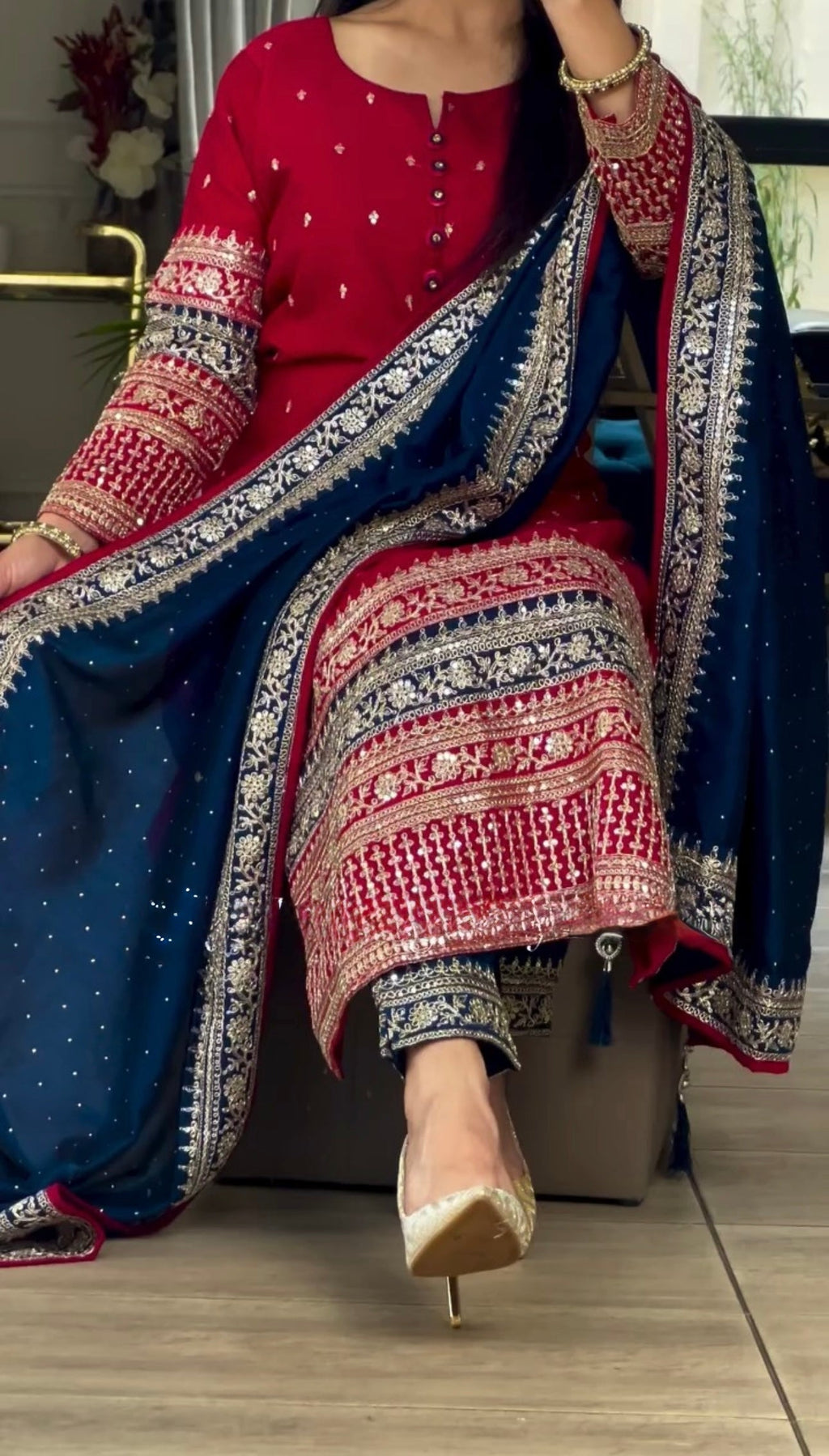 Designer Party Wear Look New Top Bottom With Dupatta