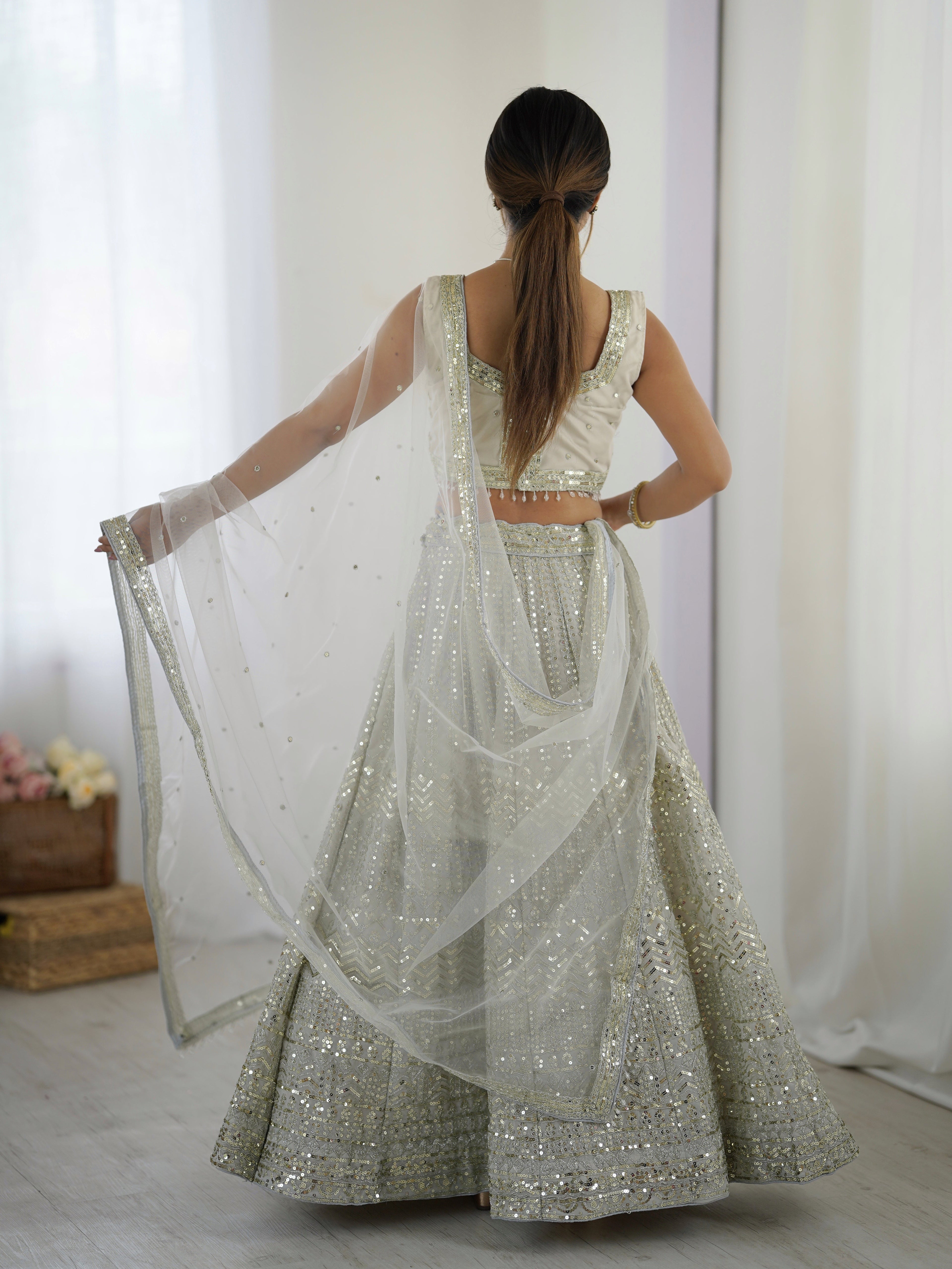 Party Wear Designer Lehenga Choli With Sequence Work