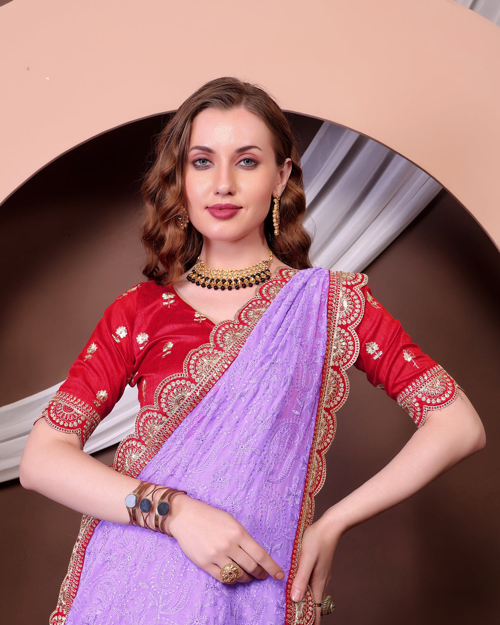 Party Wear Beautiful Saree With Embroidery Sequins Work