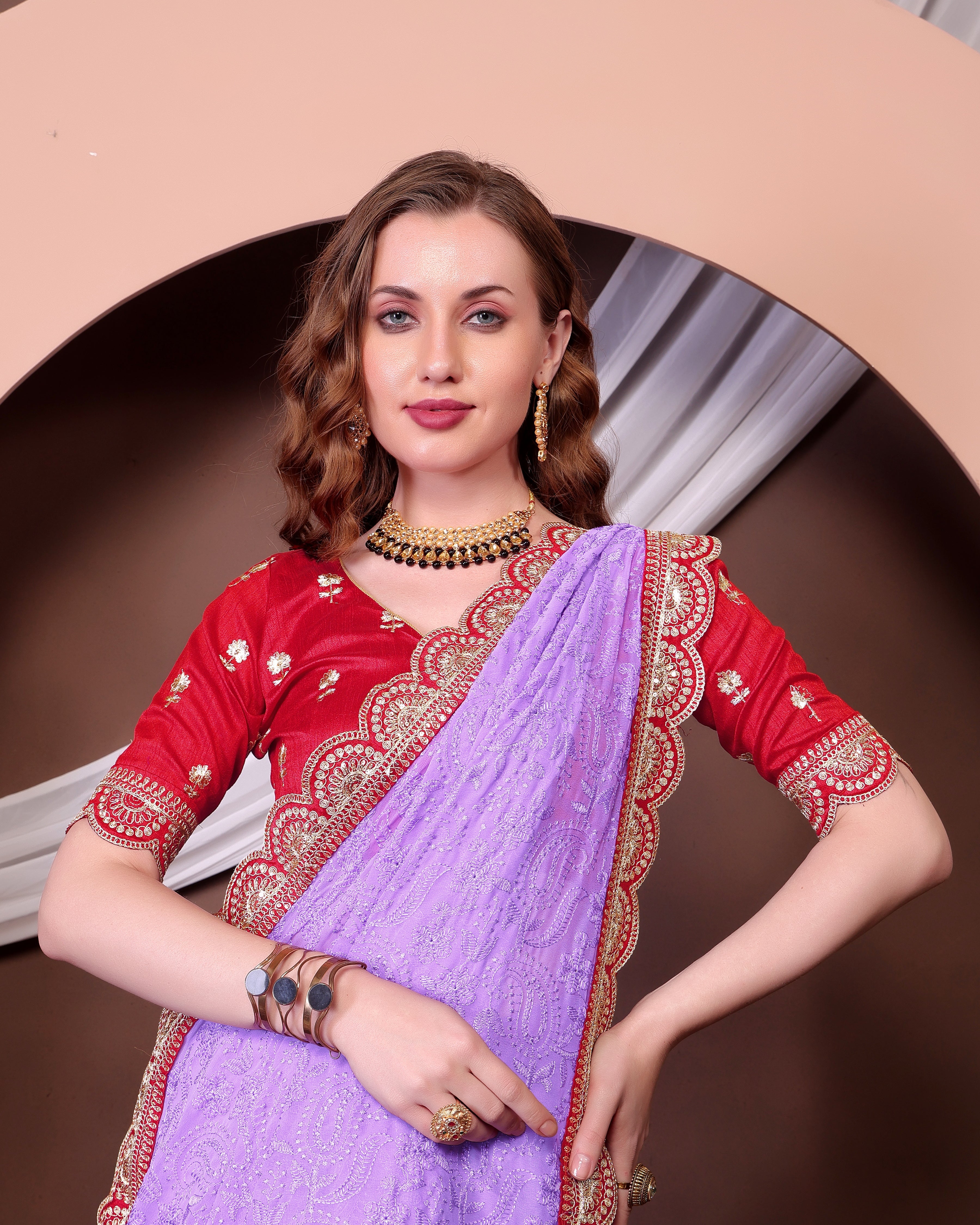 Party Wear Beautiful Saree With Embroidery Sequins Work