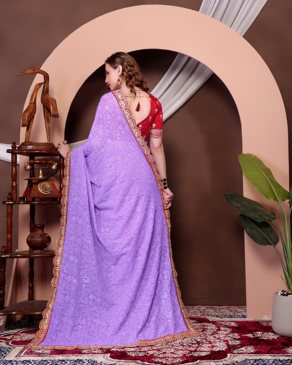 Party Wear Beautiful Saree With Embroidery Sequins Work
