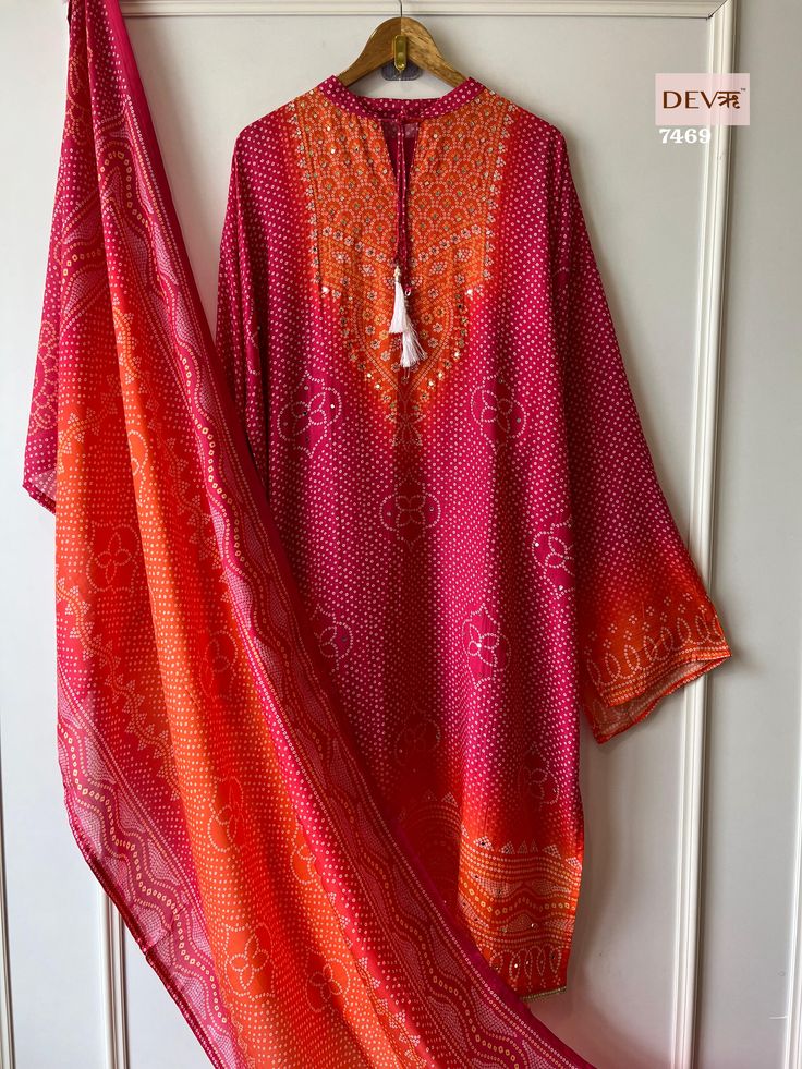 Designer Party Wear Look Pure Chinon Silk Top Plazzo & Dupatta Set