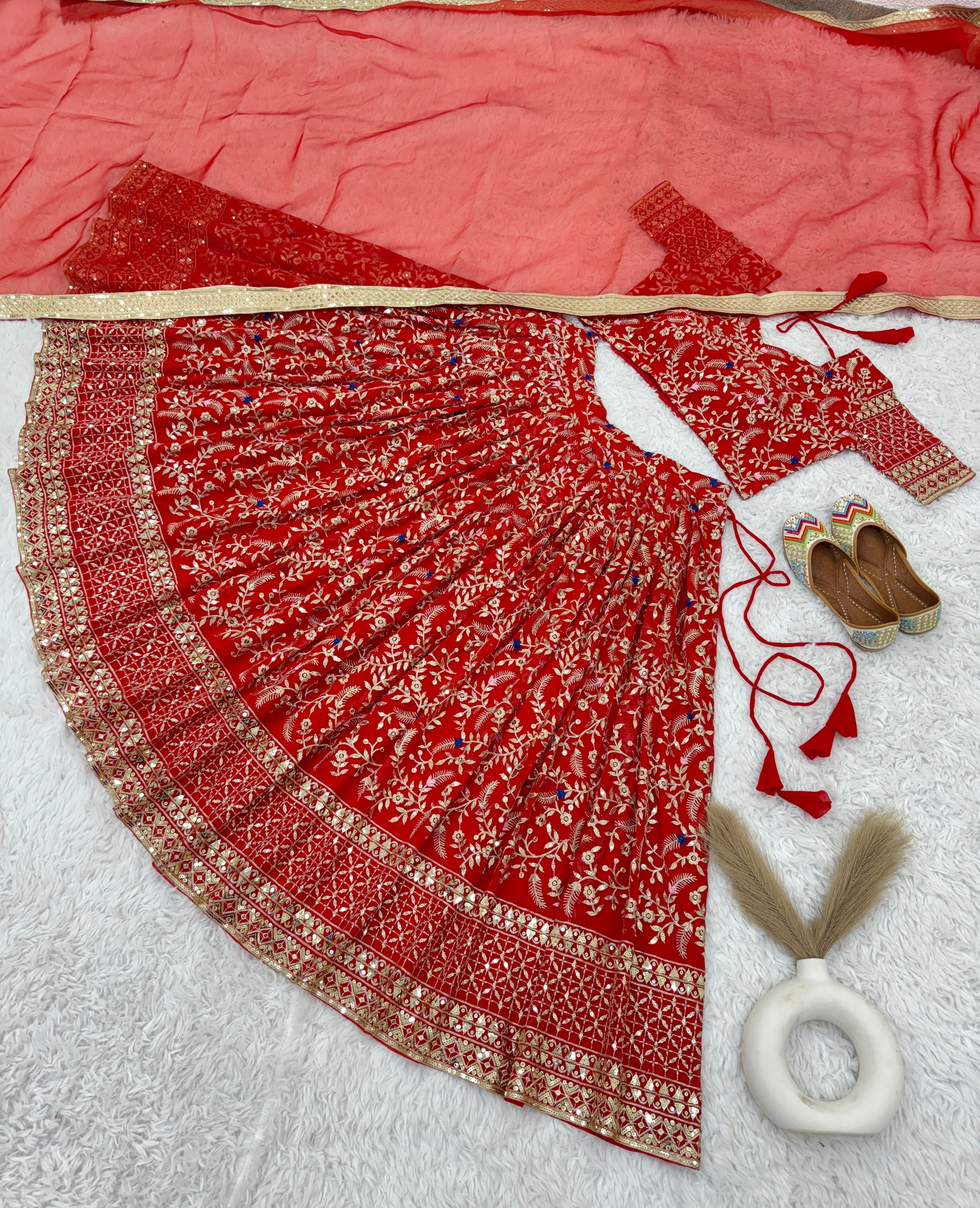 Fancy Lehenga Choli With Embroidery Sequence Work